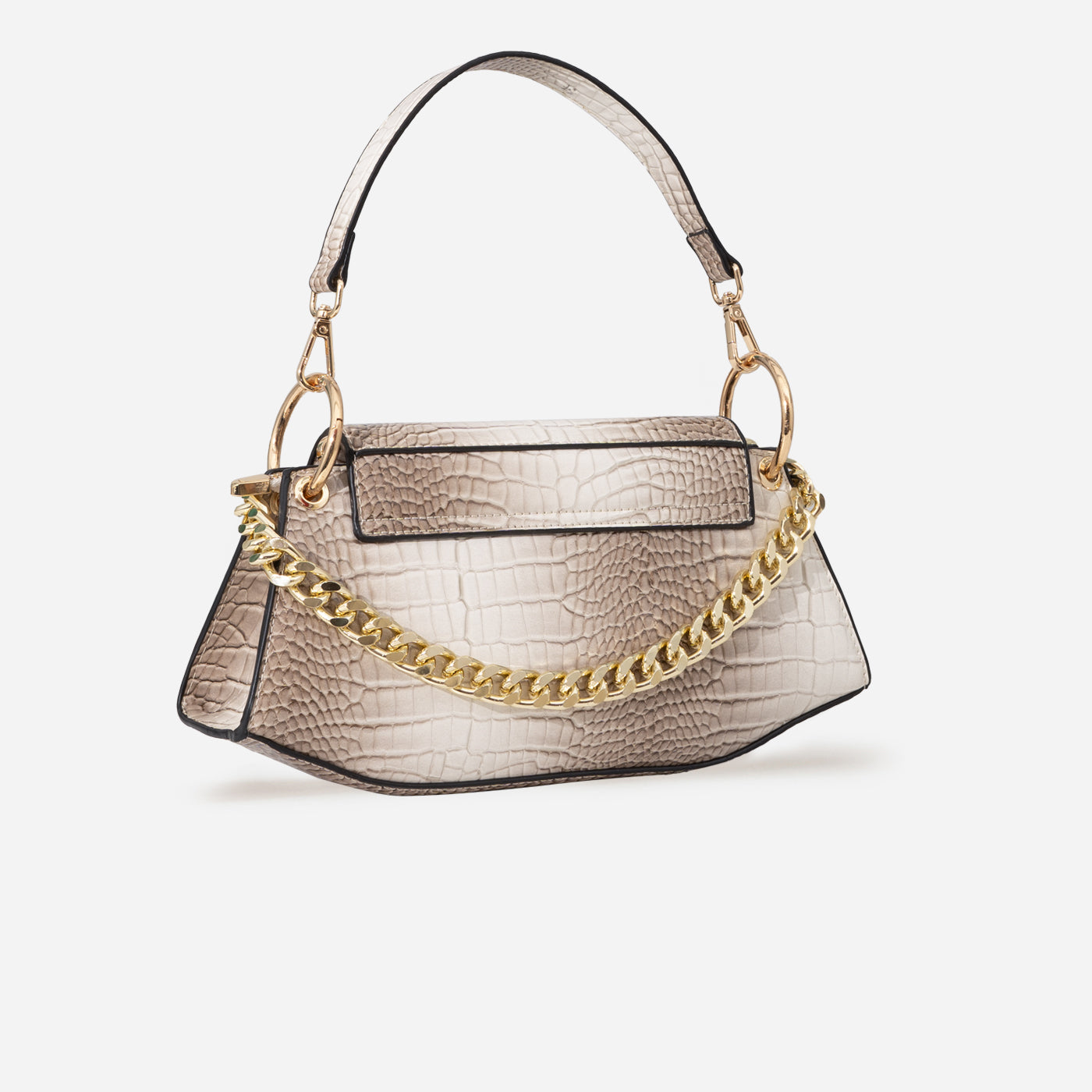 Bamboo Croc Shoulder Bag