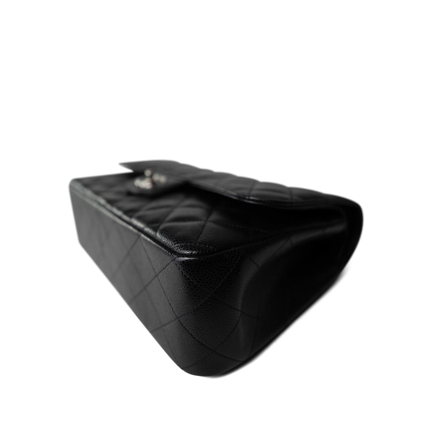 Black Caviar Quilted Jumbo Classic Flap Silver Hardware