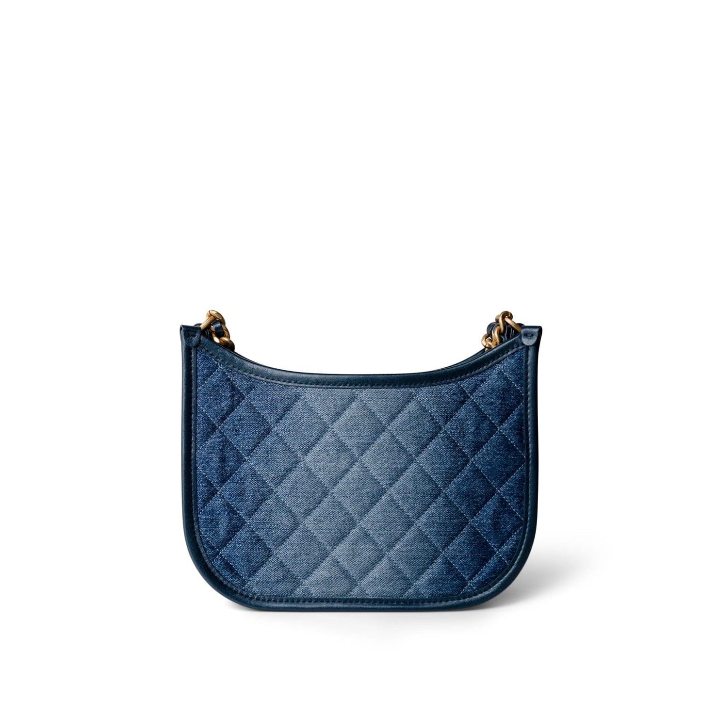 24S Denim Hobo Bag Aged Gold Hardware