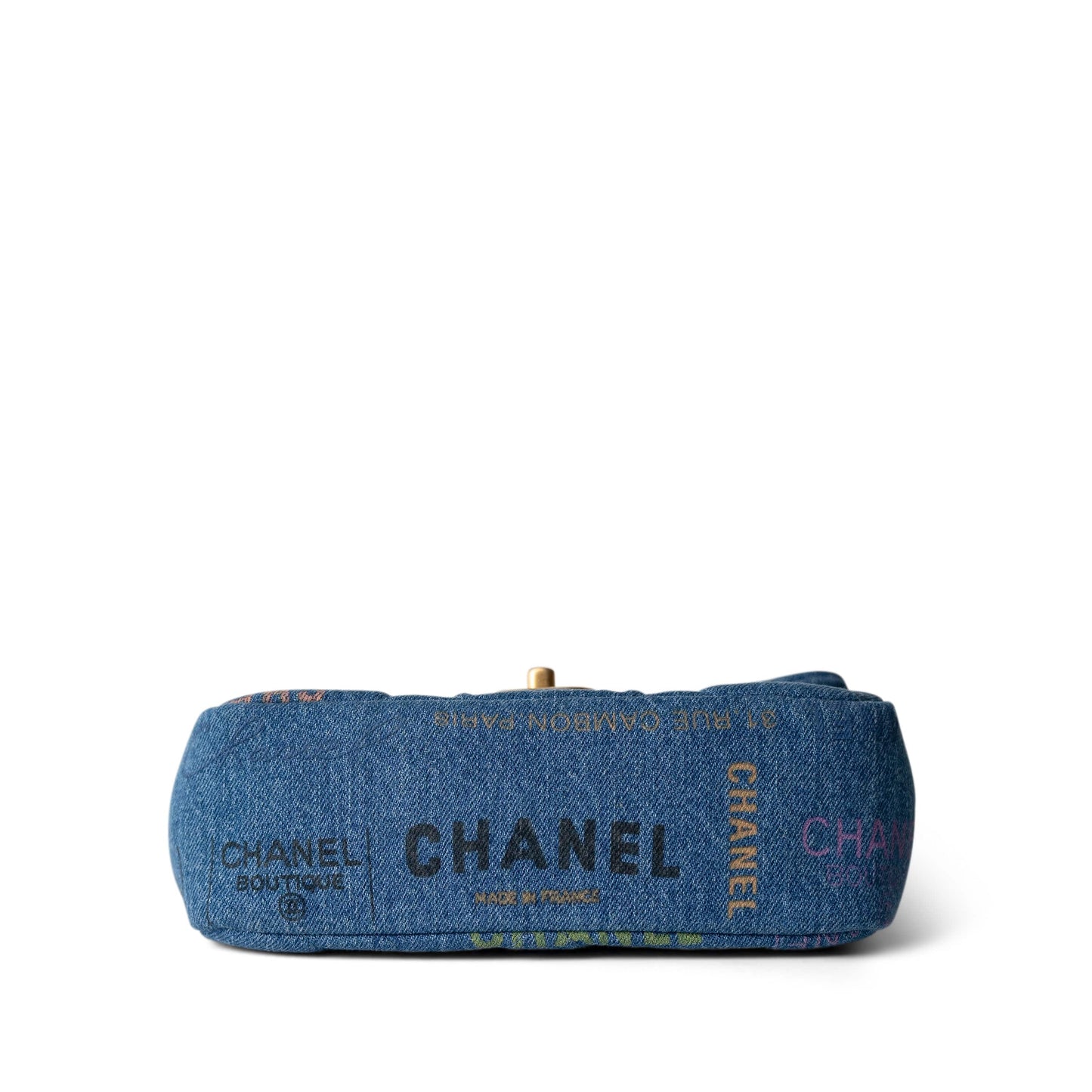 22P Denim Quilted Single Flap Small AGHW