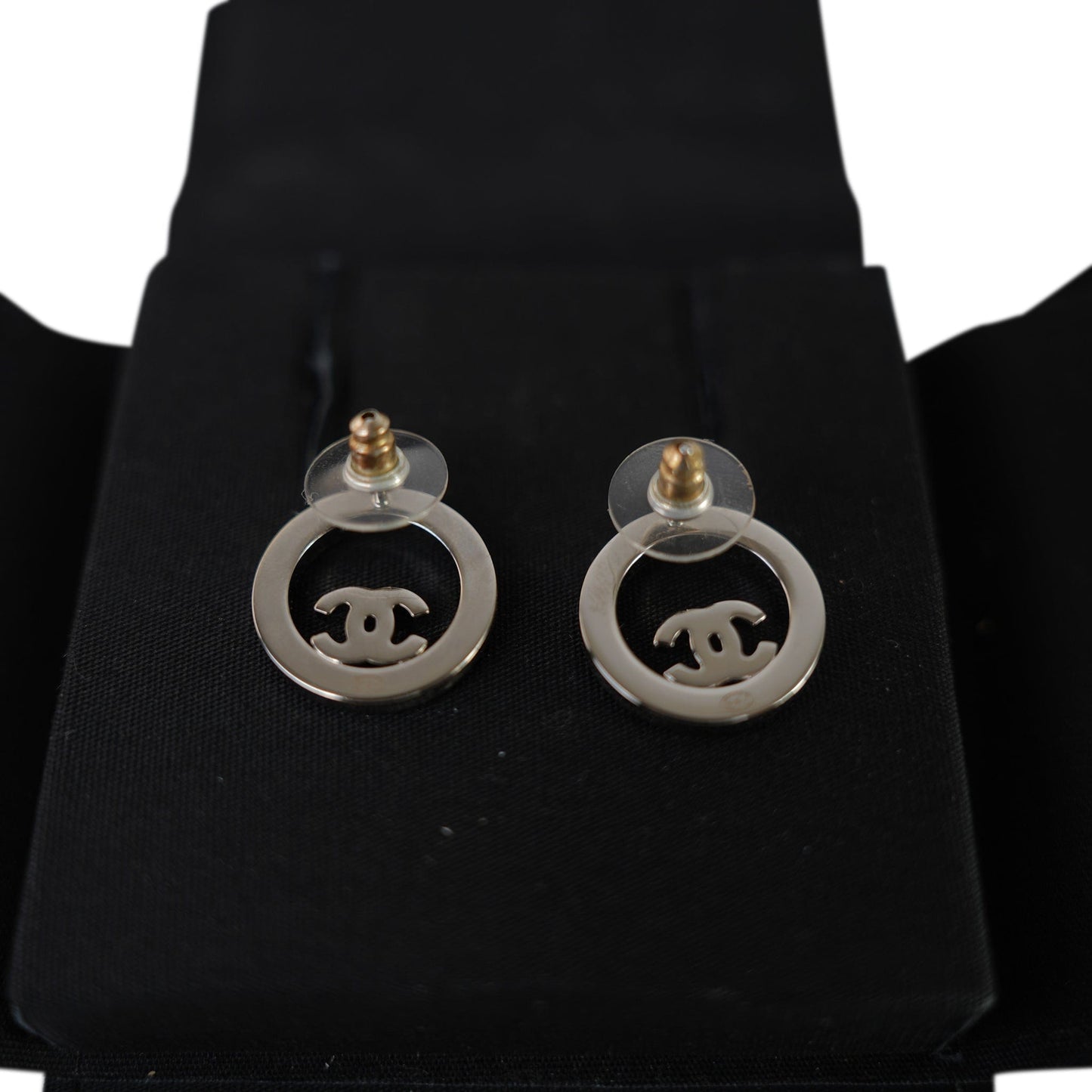 Chanel Crystal & Silver Earrings