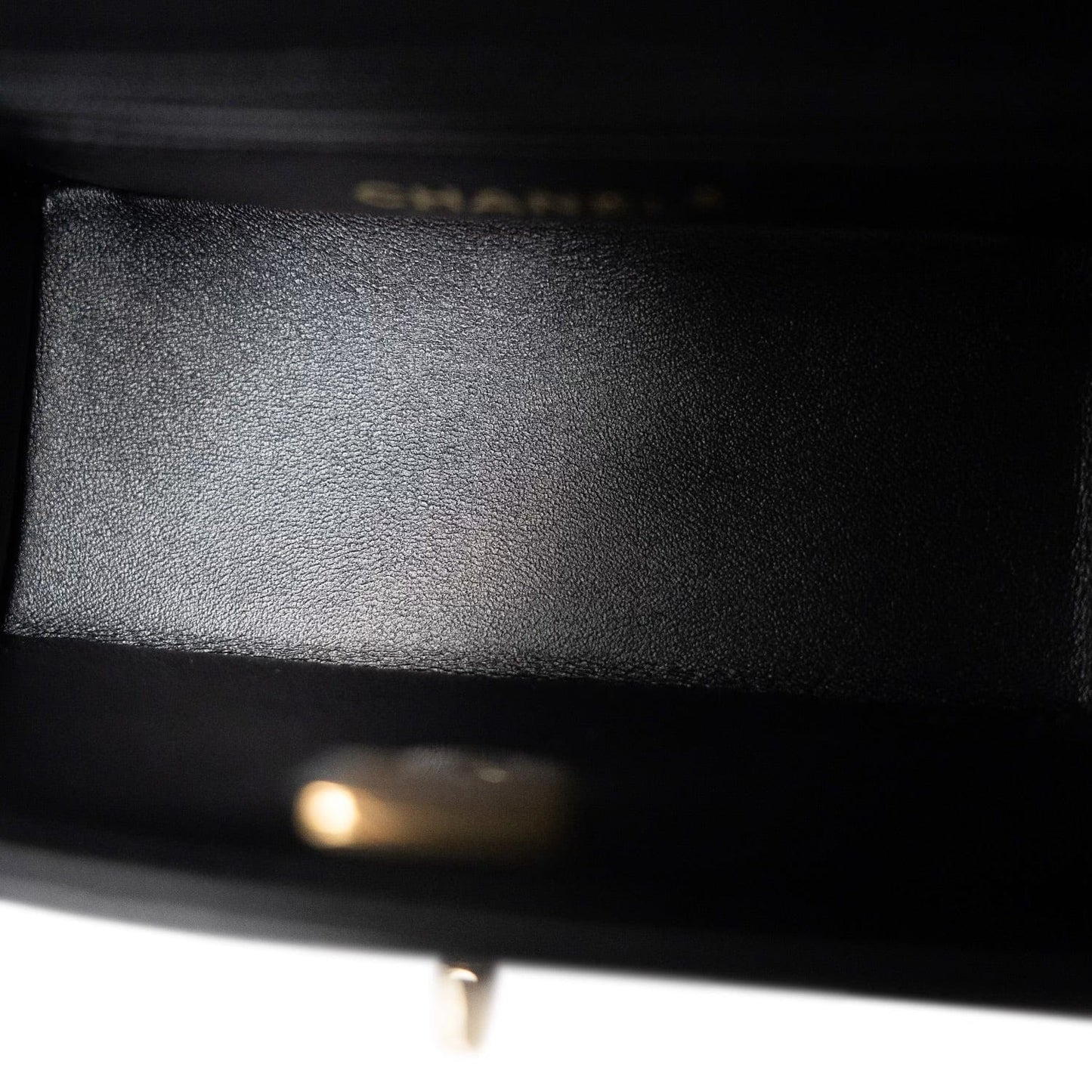 23k Black Shiny Mini Box Bag Vanity LGHW