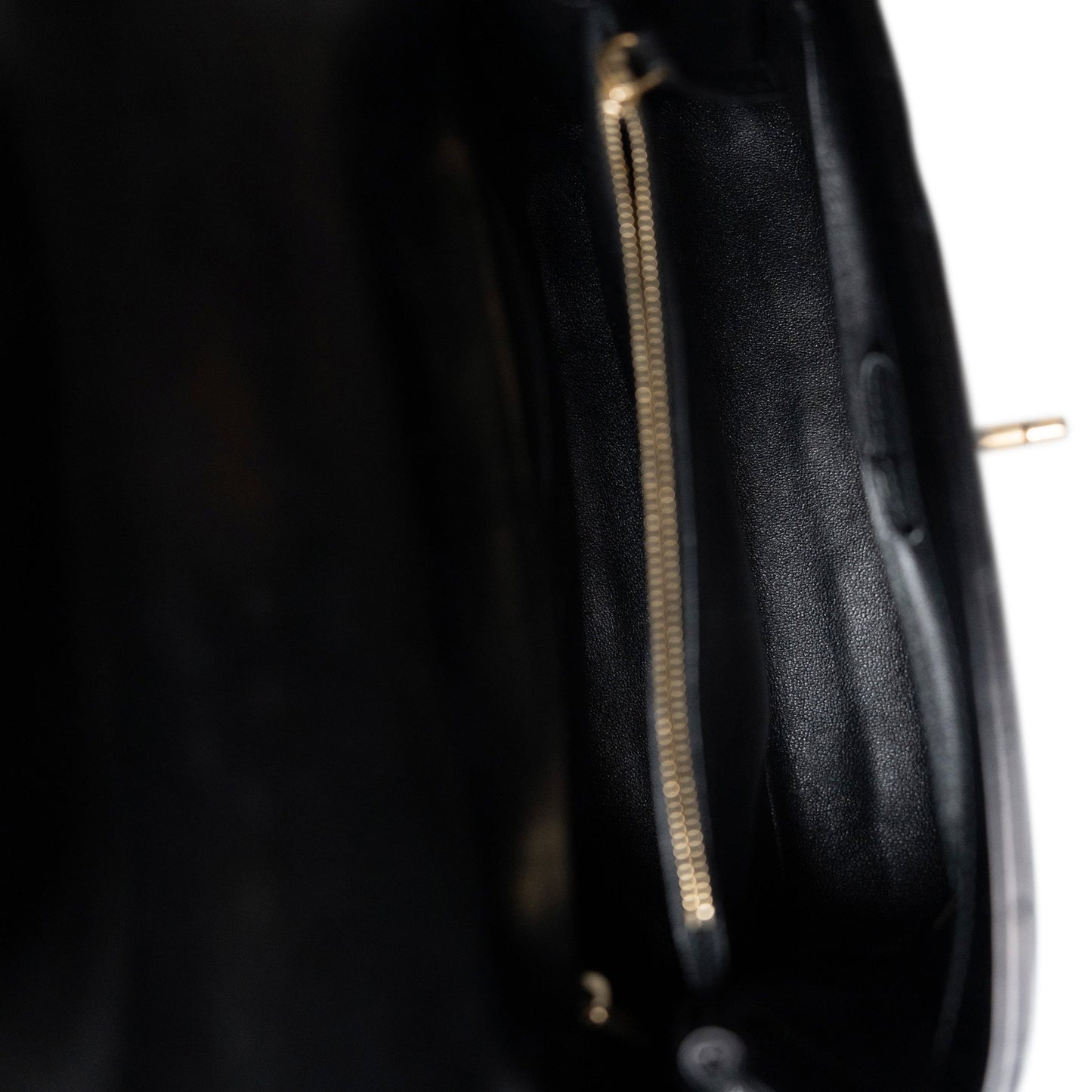 Black Chevron Calfskin Coco Handle Flap Medium (Old Small) Aged Gold Hardware