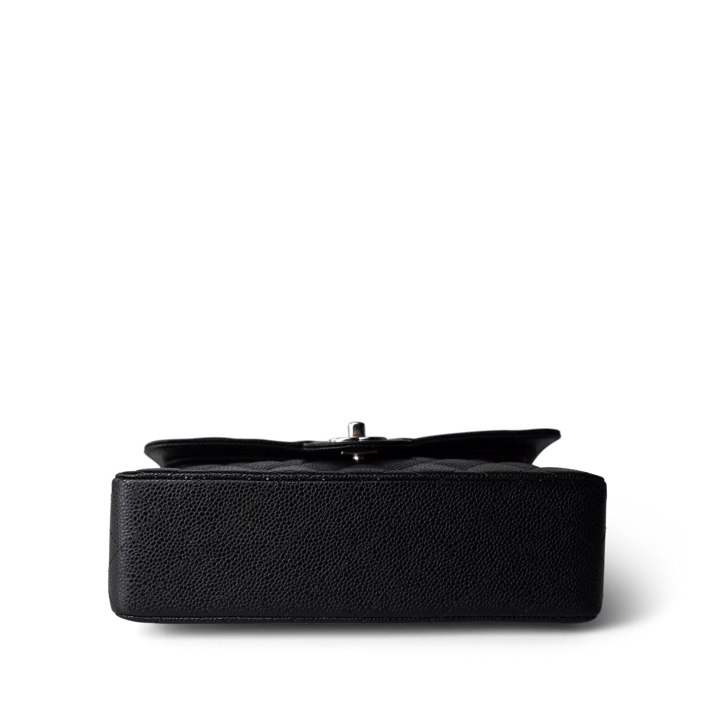 Black Caviar Quilted Classic Flap Small SHW