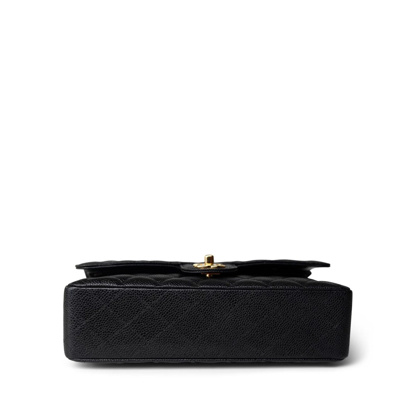 Black Caviar Quilted Classic Flap Medium Gold Hardware