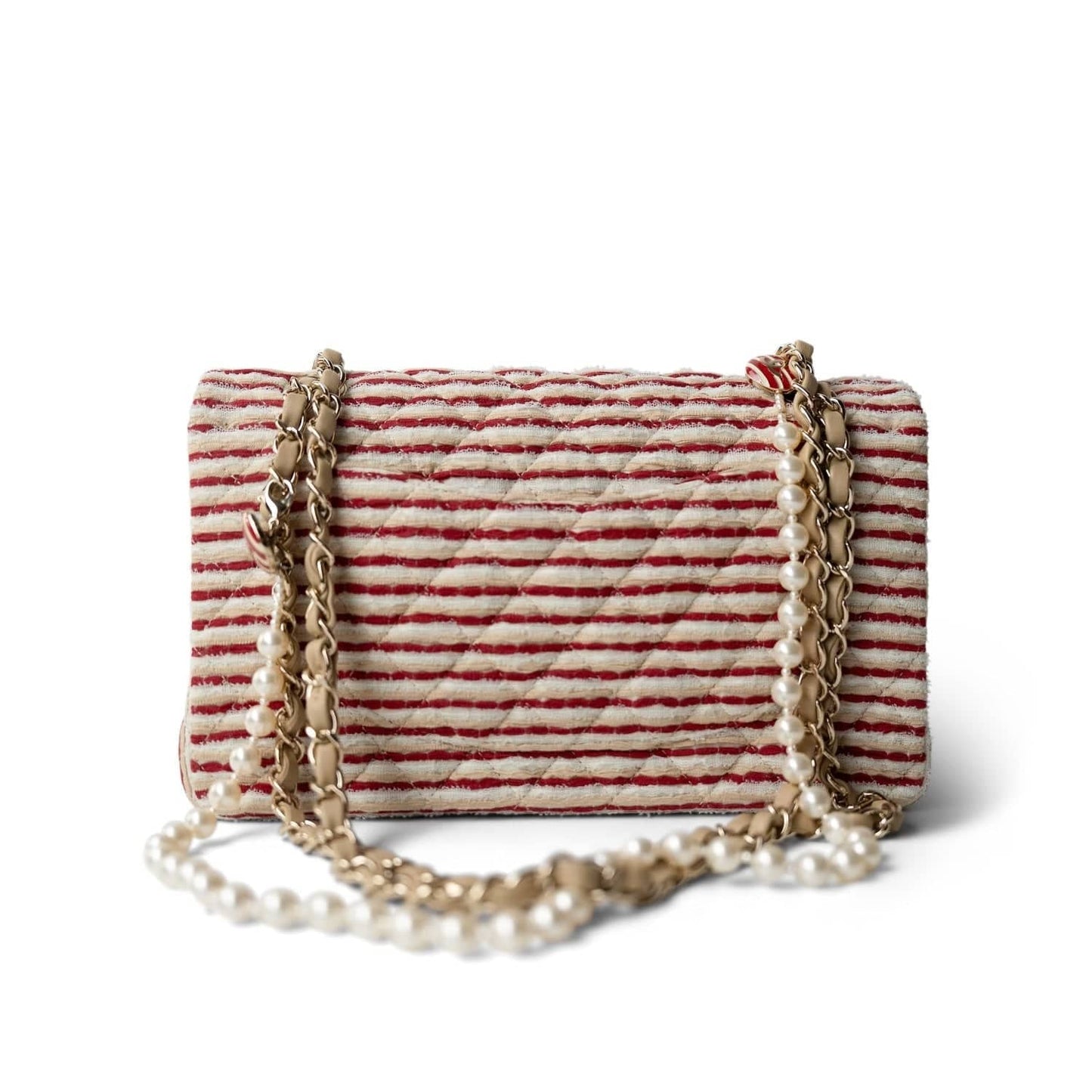 Red Striped Jersey Coco Sailor Flap Bag LGHW
