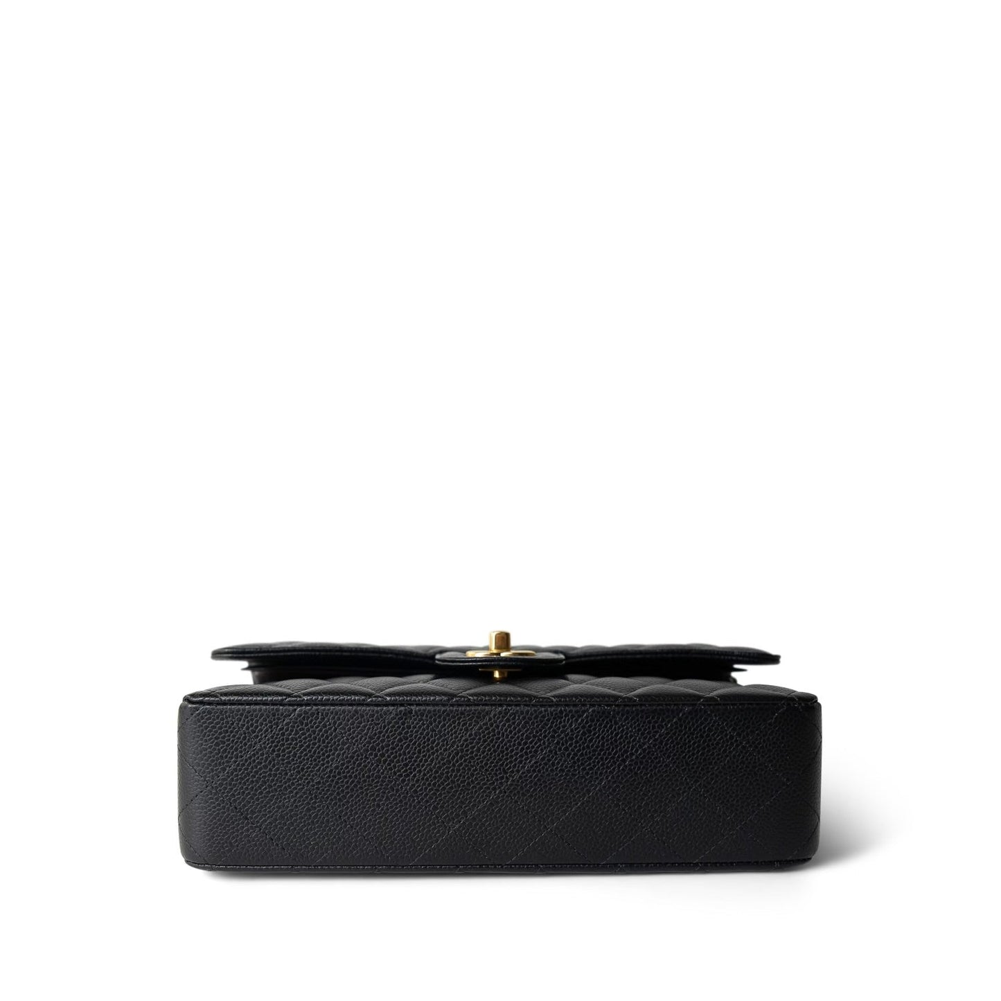 Black Caviar Quilted Medium Classic Flap Gold Hardware