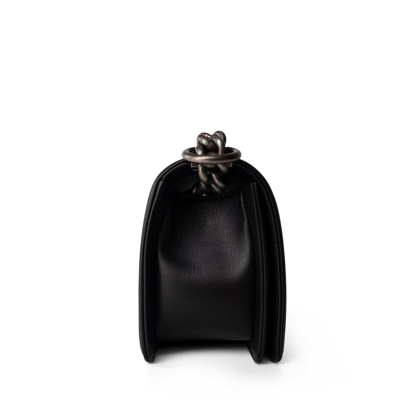 Black Boy Bag Lambskin Quilted Small Ruthenium Hardware