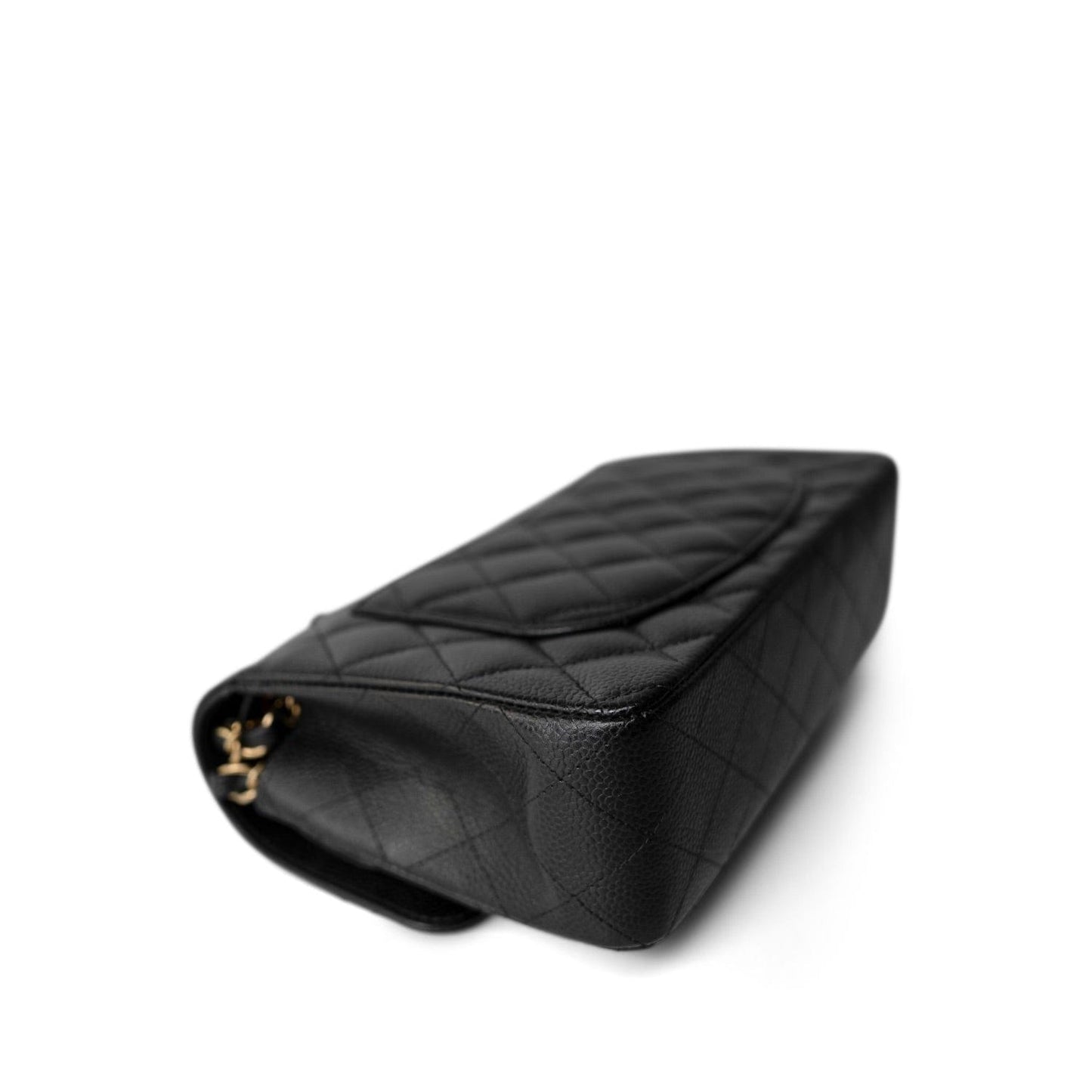 Black Caviar Quilted Classic Flap Small Gold Hardware