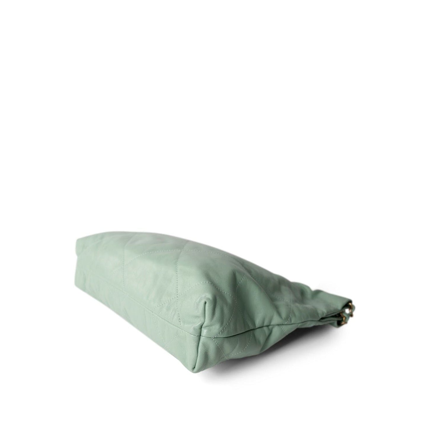 23P Light Green Calfskin Quilted 22 Hobo Bag Small