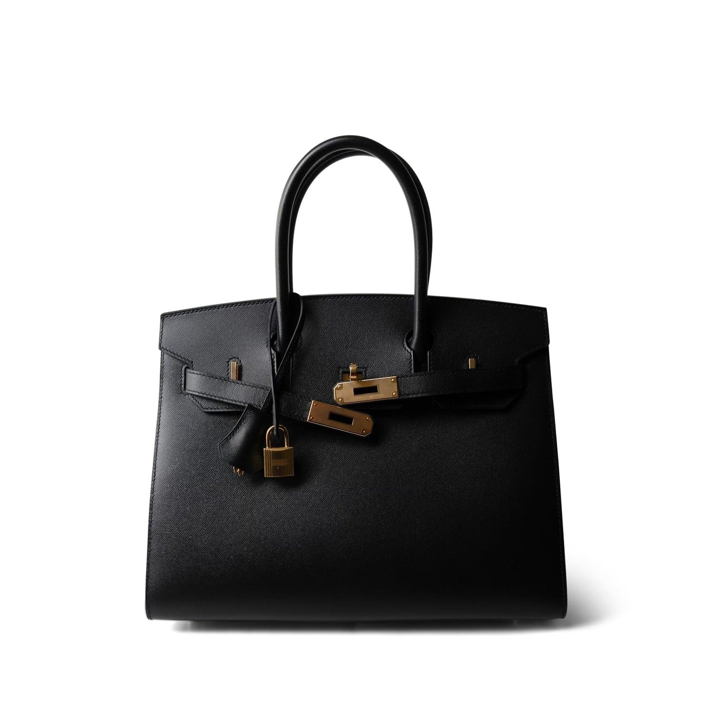 Birkin Sellier 30 Noir Veau Madame Gold Plated Y Stamp
