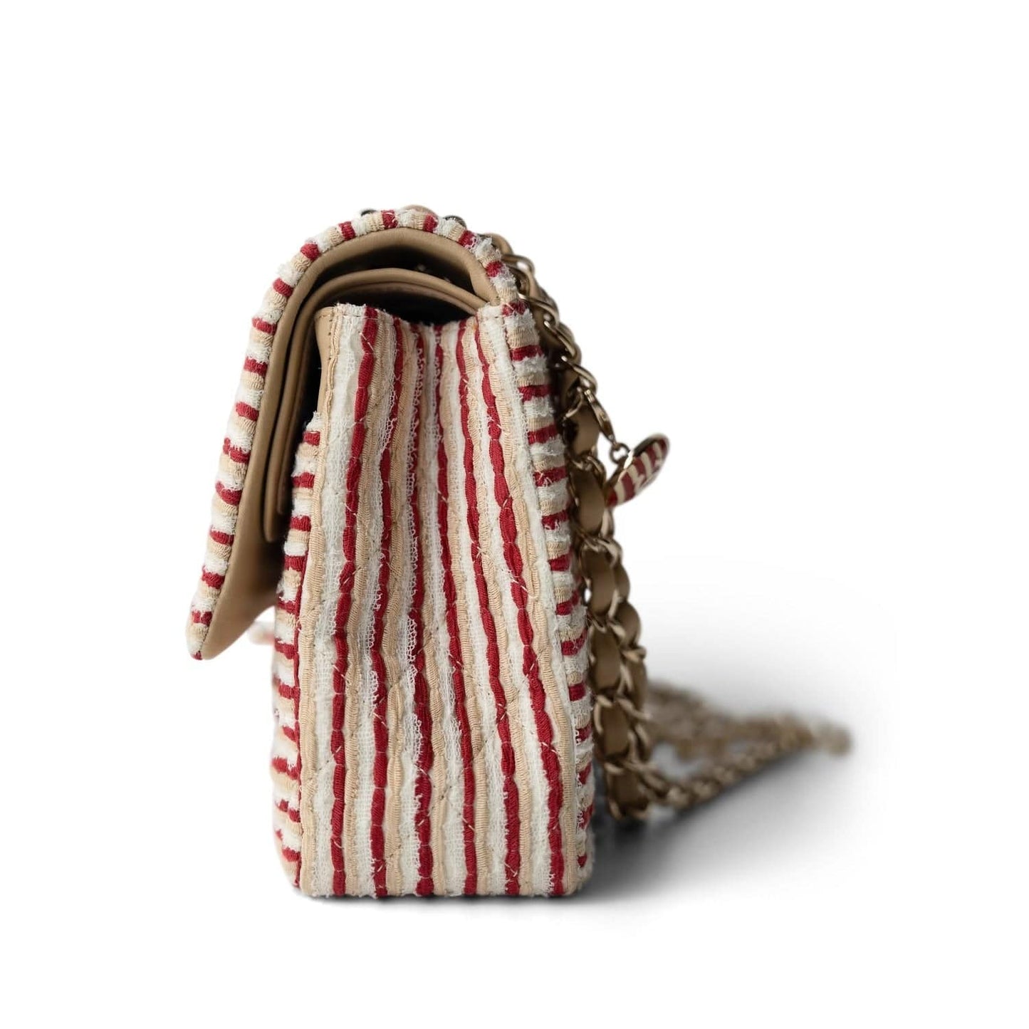 Red Striped Jersey Coco Sailor Flap Bag LGHW