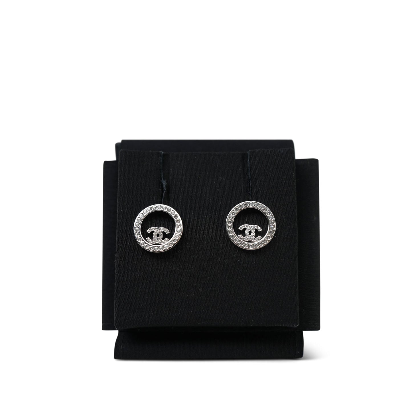 Chanel Crystal & Silver Earrings