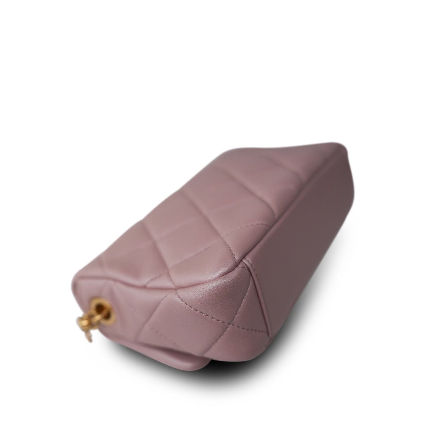 24P Pearly Pink Charm Single Flap Aged Gold Hardware