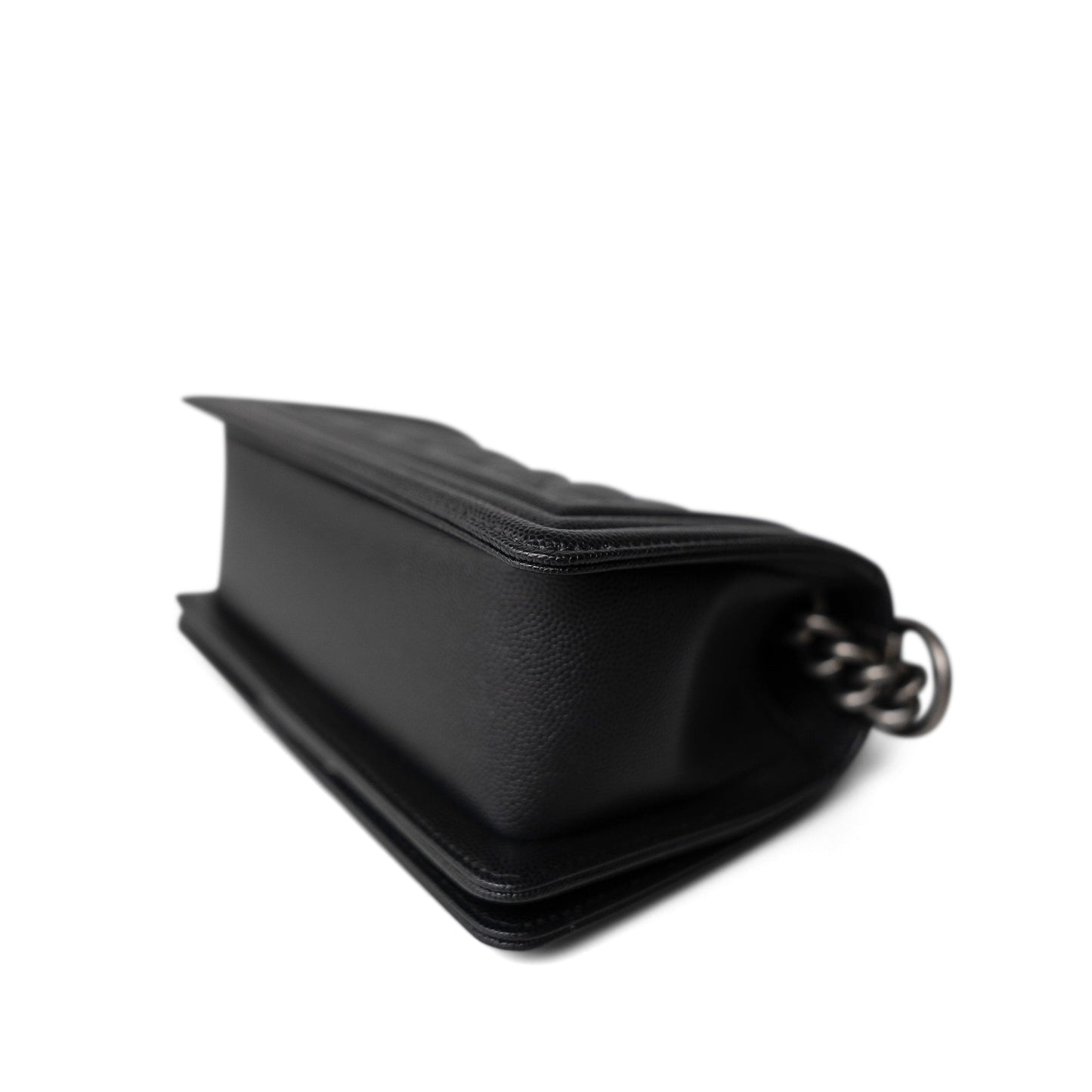 Black Boy Bag Small Caviar Quilted Ruthenium Hardware