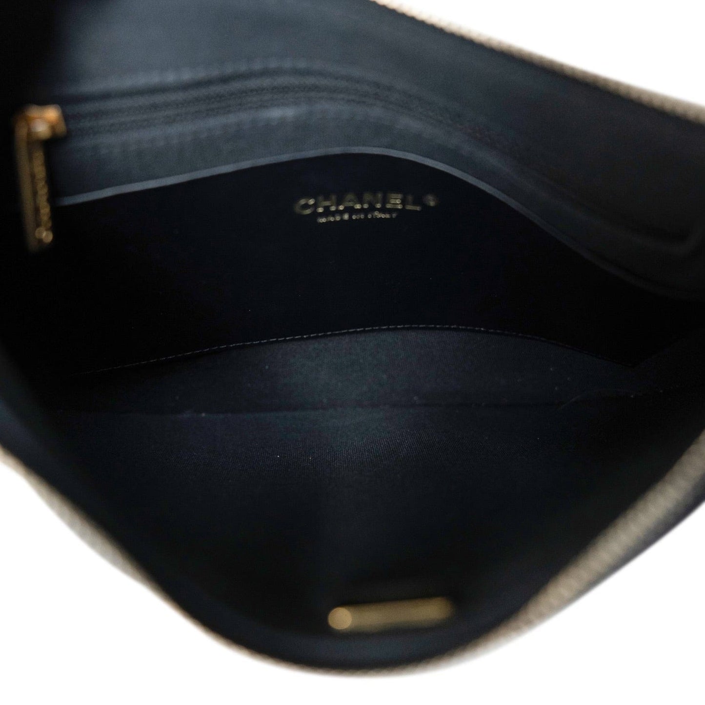 23B Black Shiny Crumpled Lambskin Quilted Large CC Hobo Bag Aged Gold Hardware