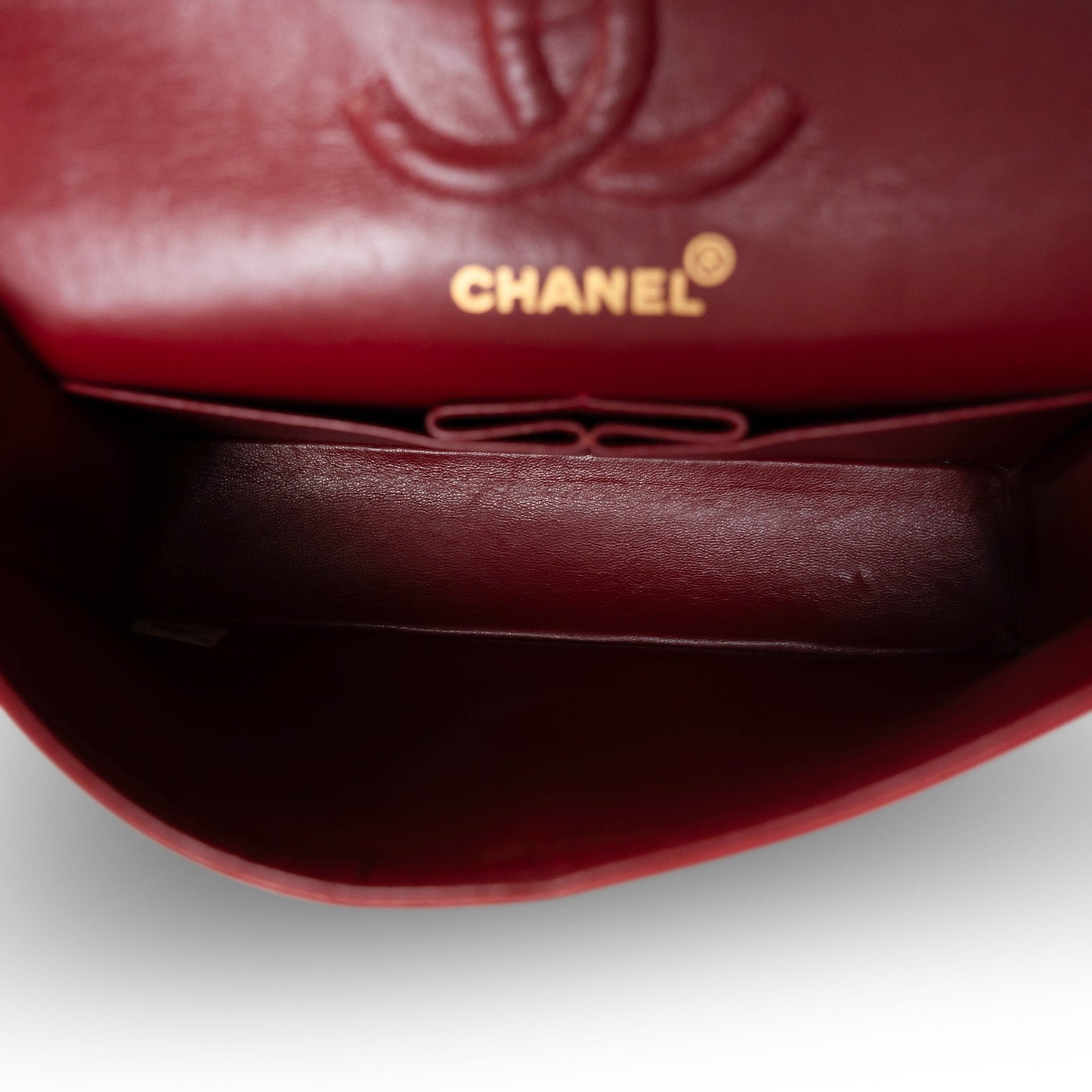 Vintage Red Lambskin Quilted Classic Flap Small Gold Hardware