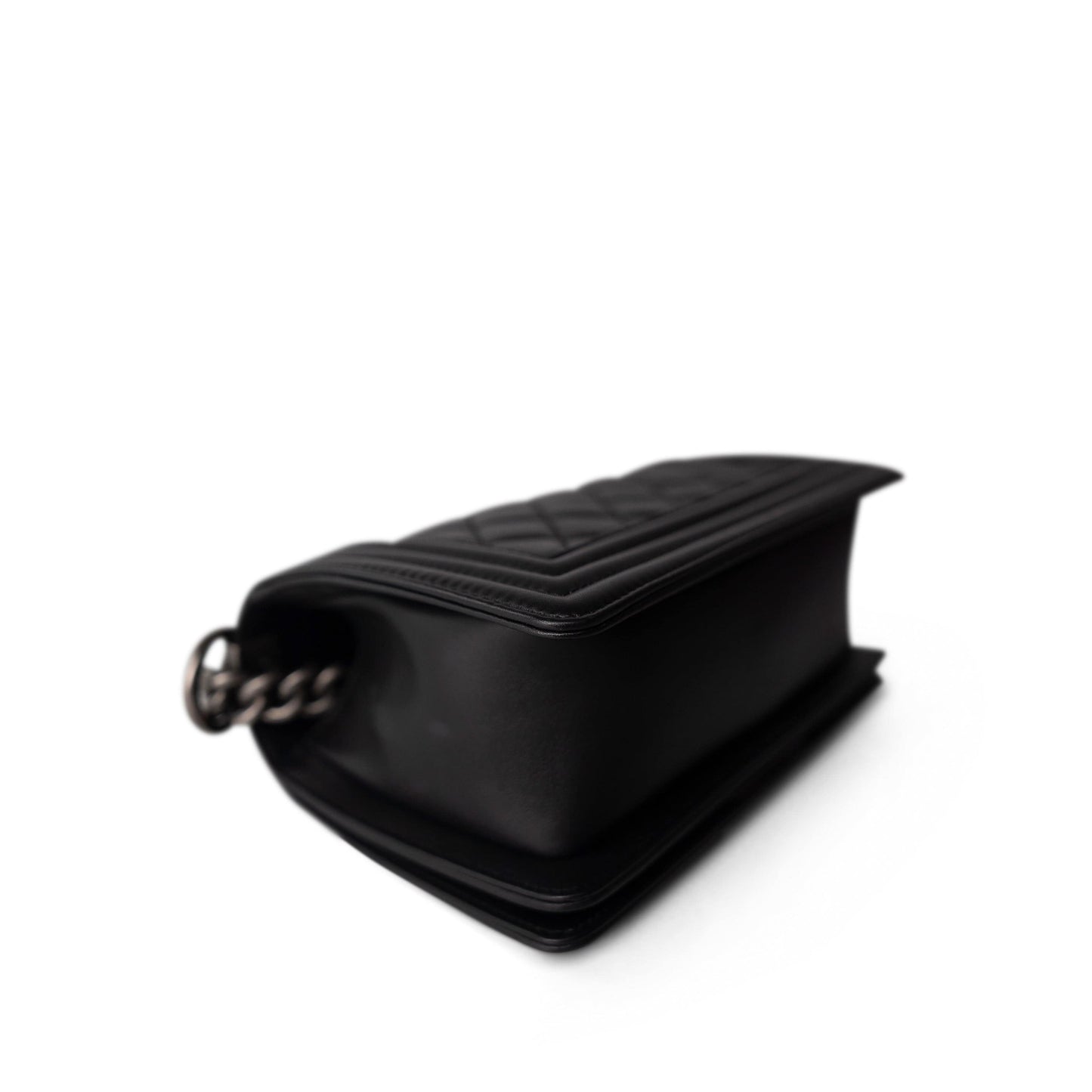 Black Boy Bag Lambskin Quilted Small Ruthenium Hardware