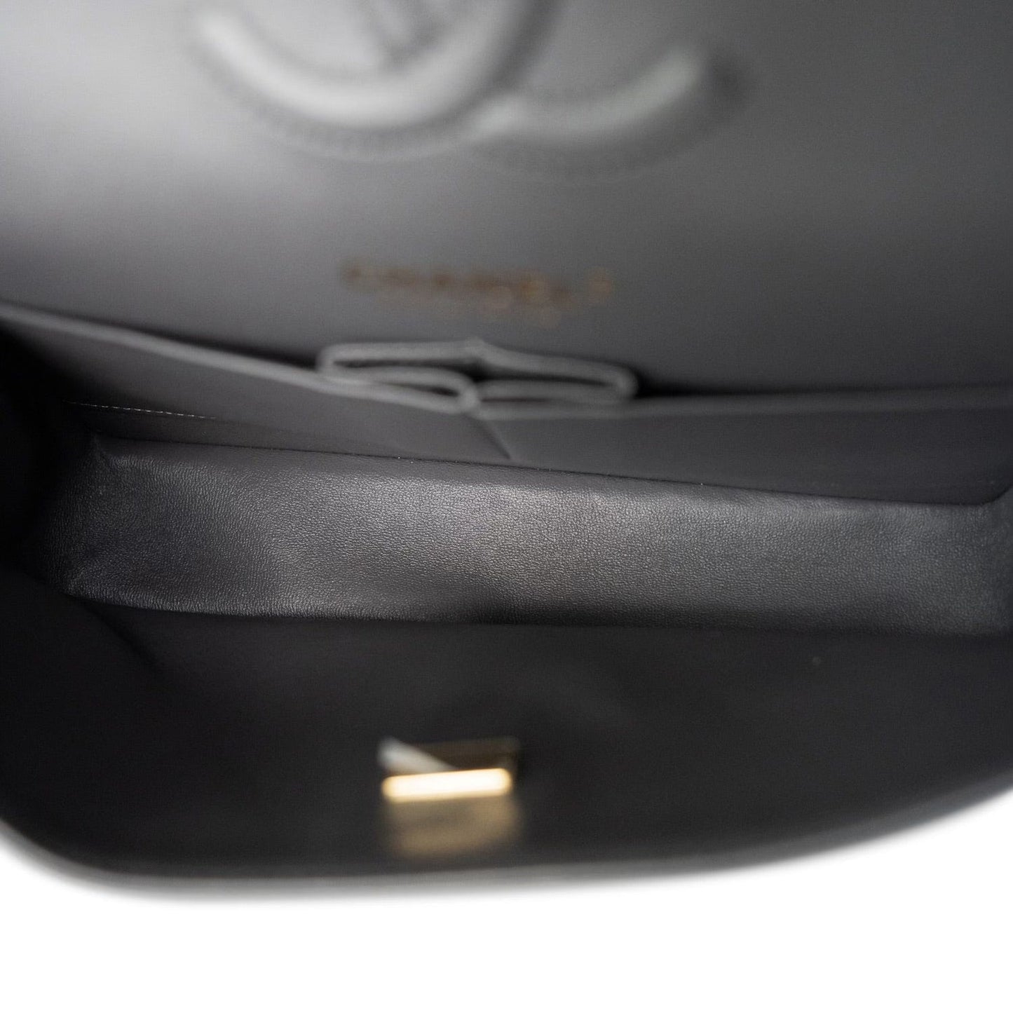 21B Dark Grey Caviar Quilted Classic Flap Medium Light Gold Hardware