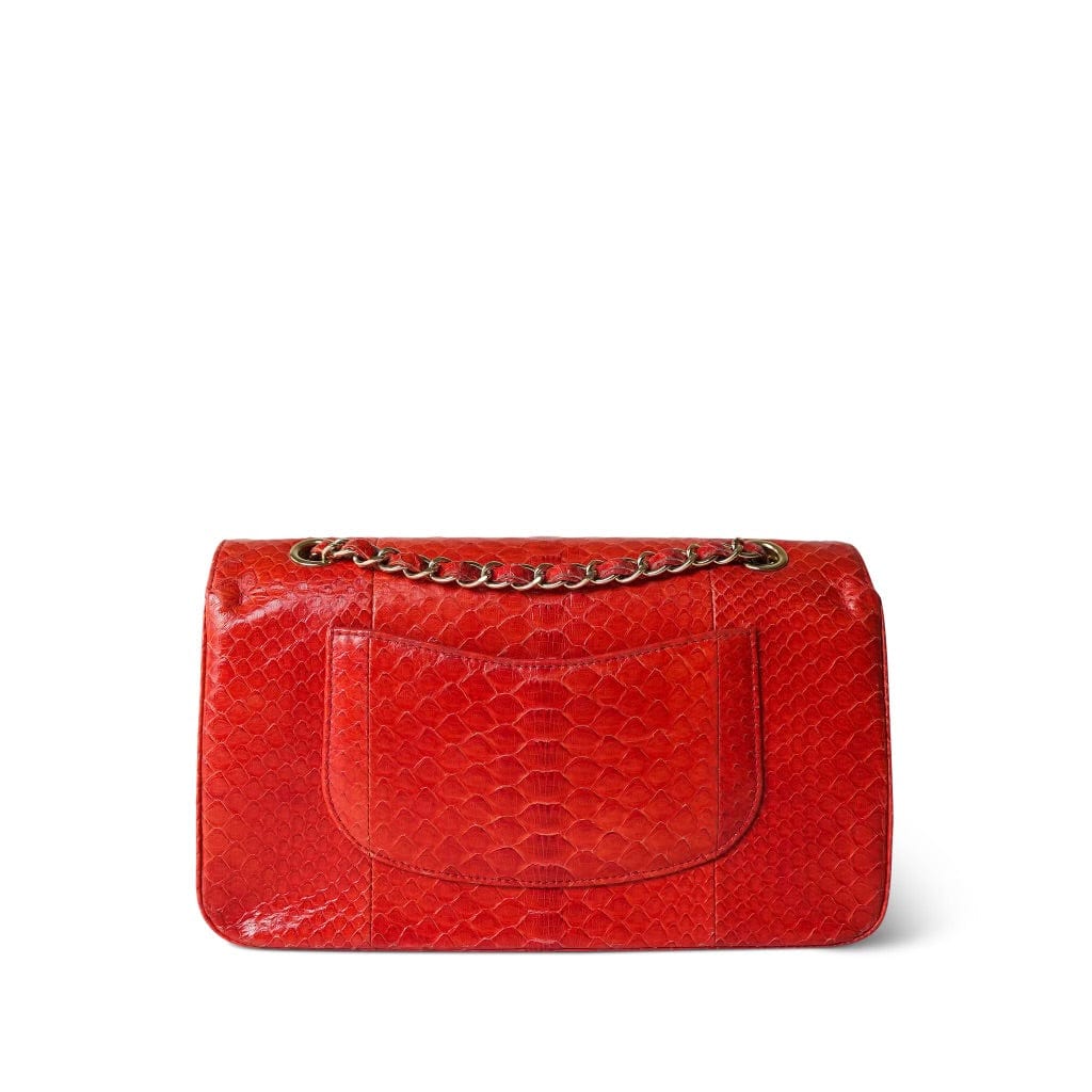 Red Python Medium Classic Double Flap LGHW
