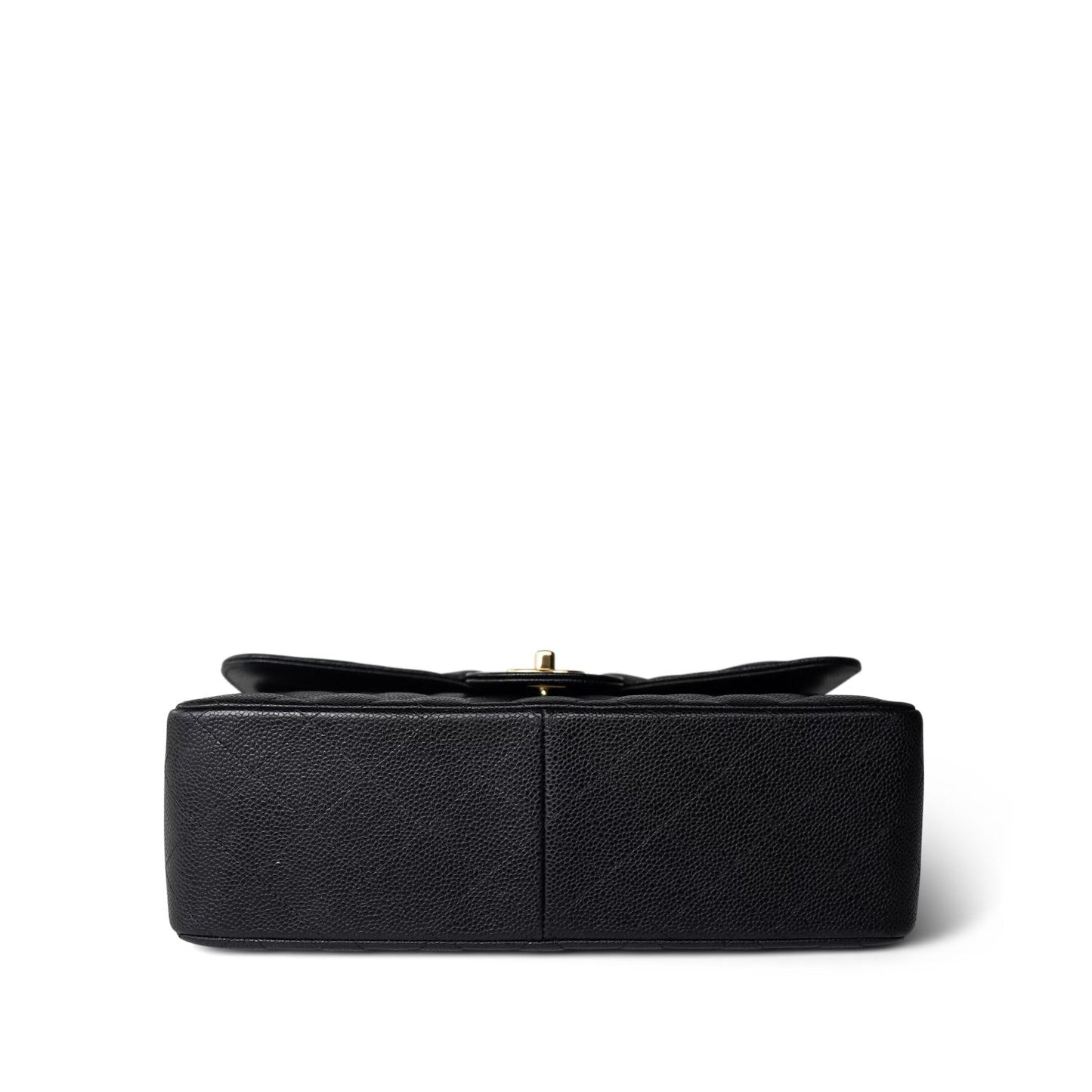 Black Caviar Quilted Jumbo Classic Flap Gold Hardware