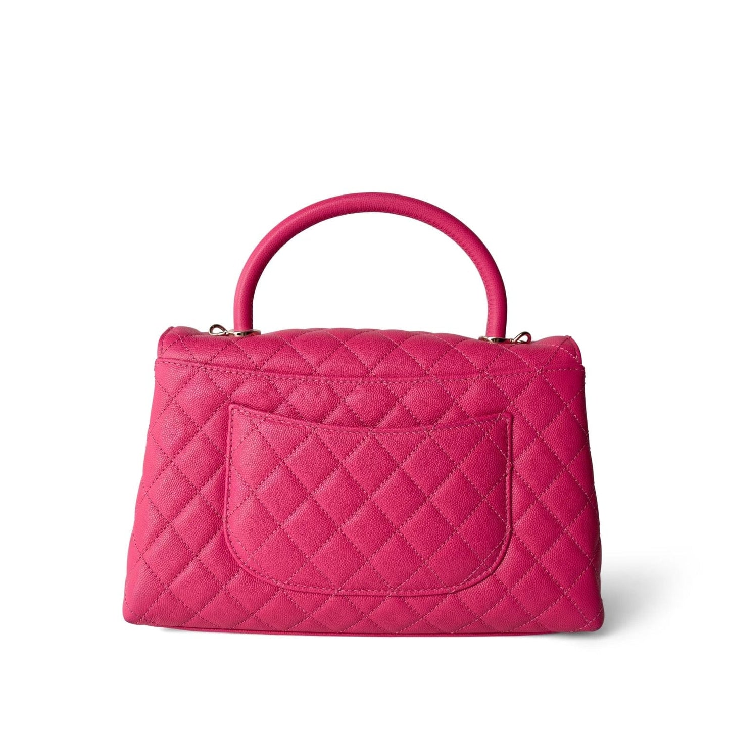Pink Caviar Quilted Coco Handle Medium Light Gold Hardware