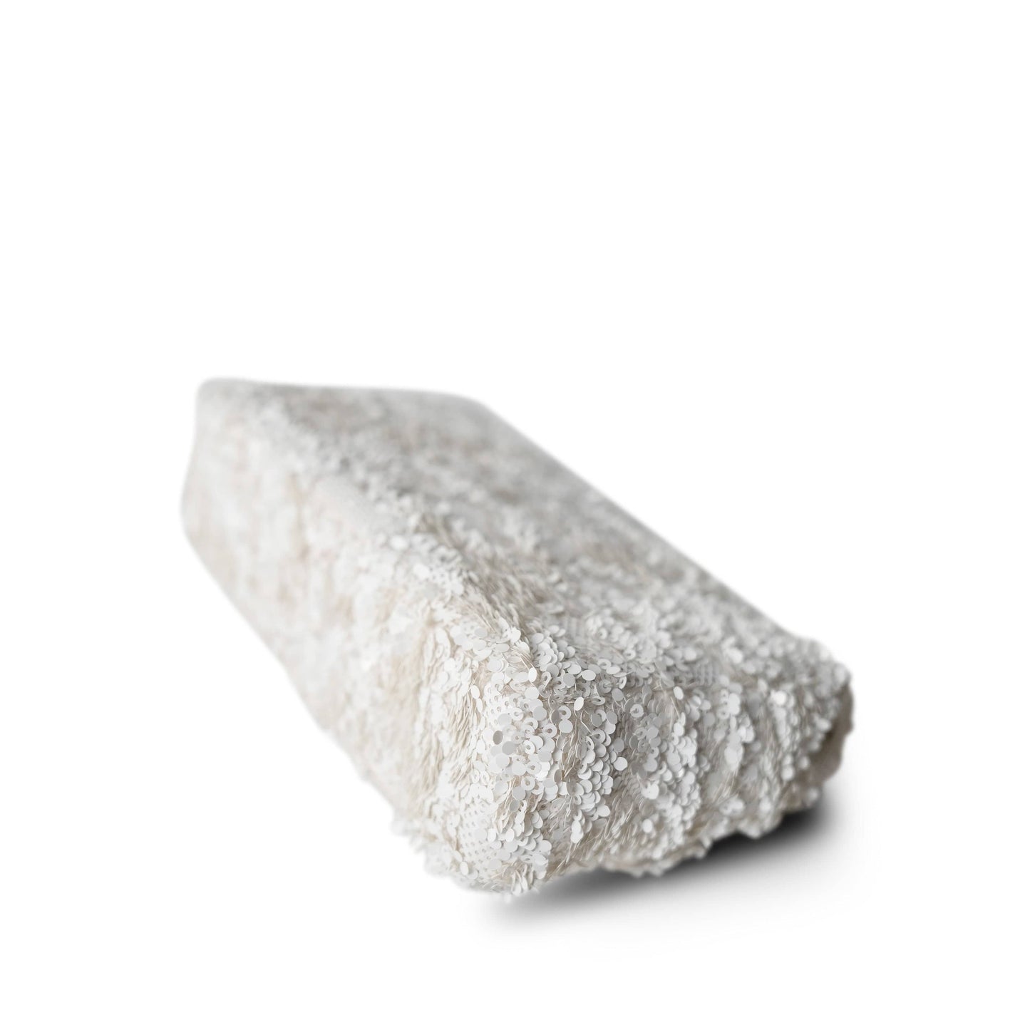 White Sequin Mini Rectangular Flap Bag LGHW