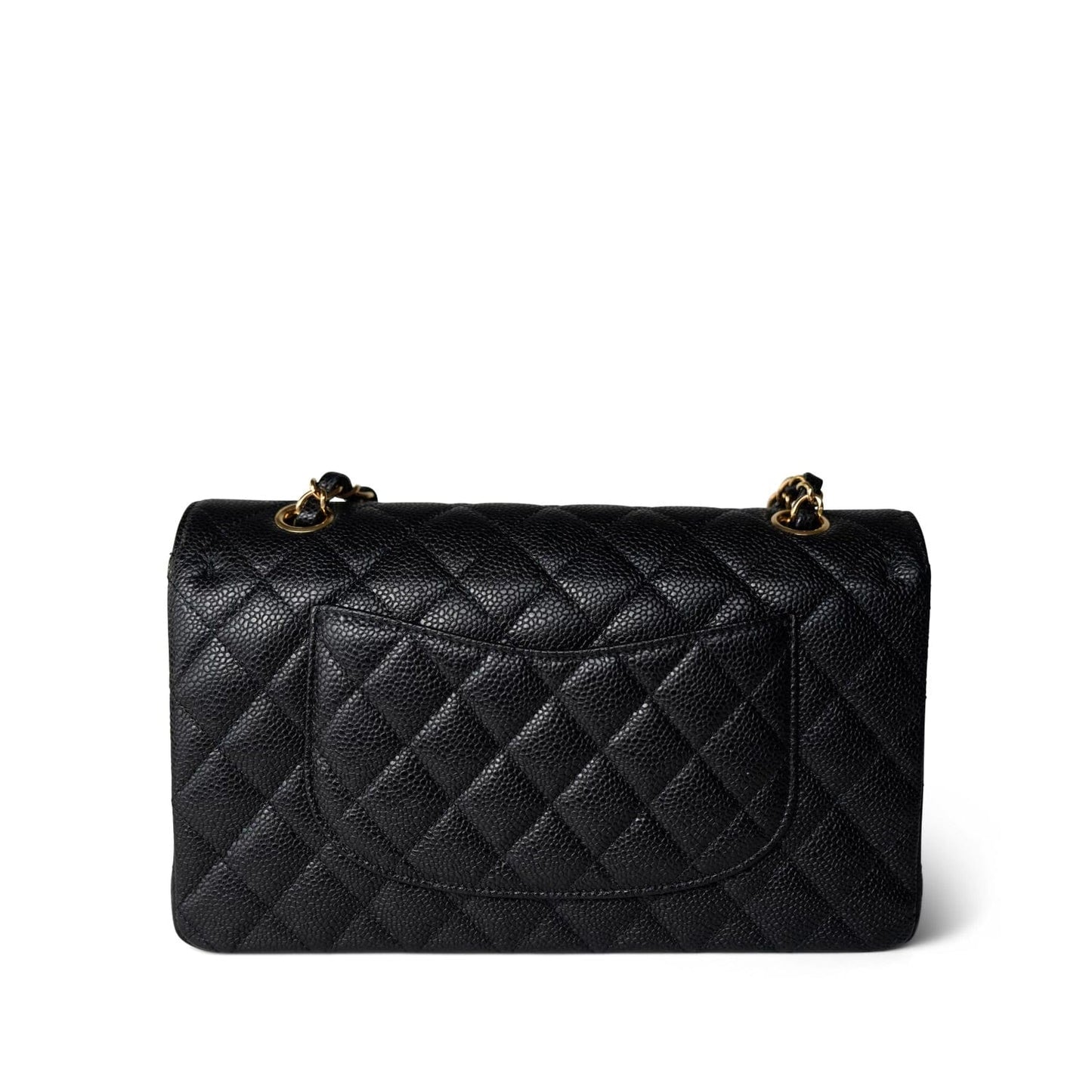 Black Caviar Quilted Classic Flap Medium Gold Hardware