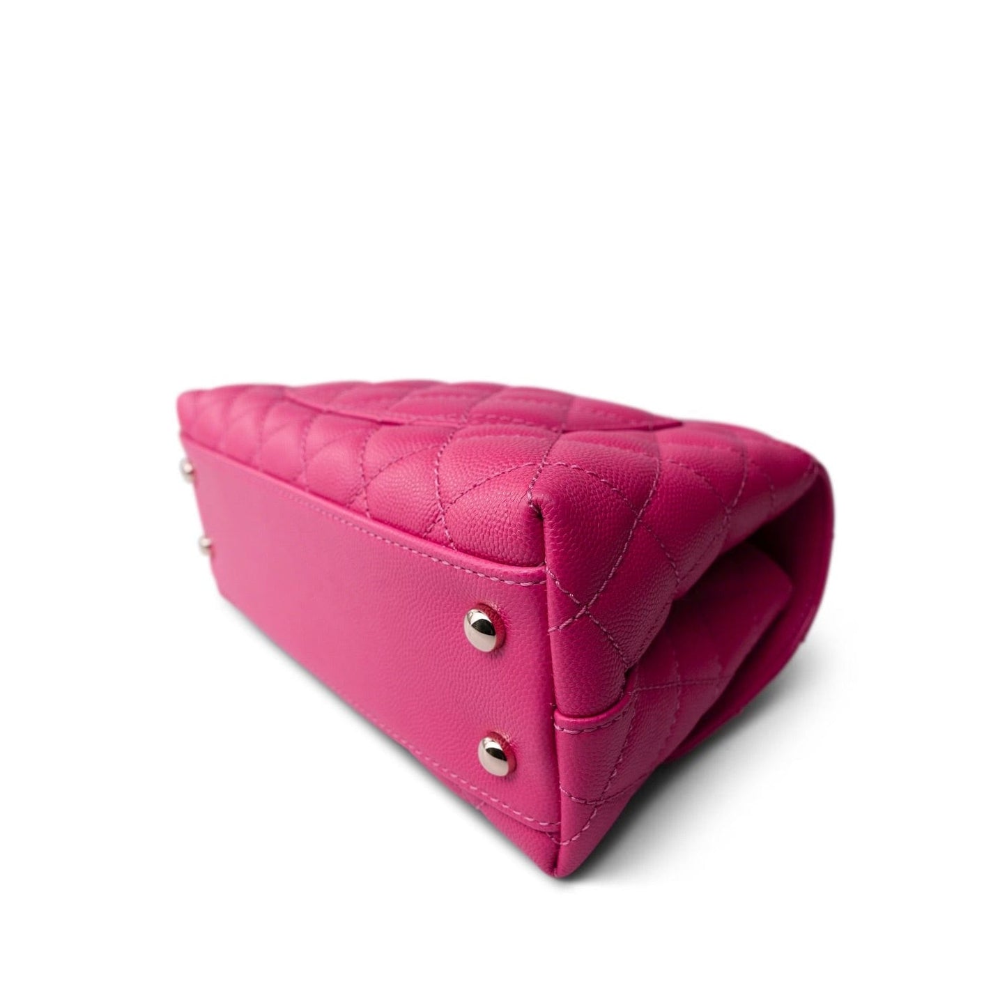 Pink Caviar Quilted Coco Handle Small Light Gold Hardware