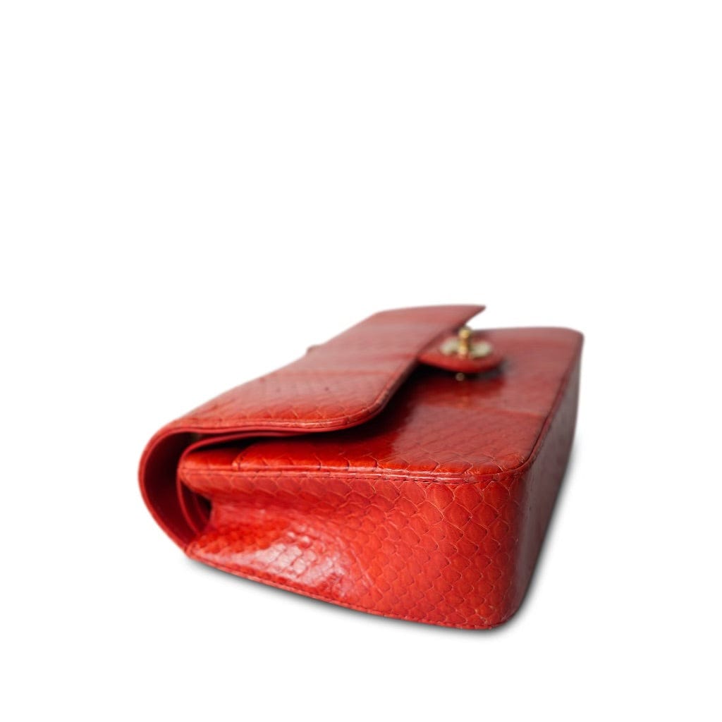 Red Python Medium Classic Double Flap LGHW