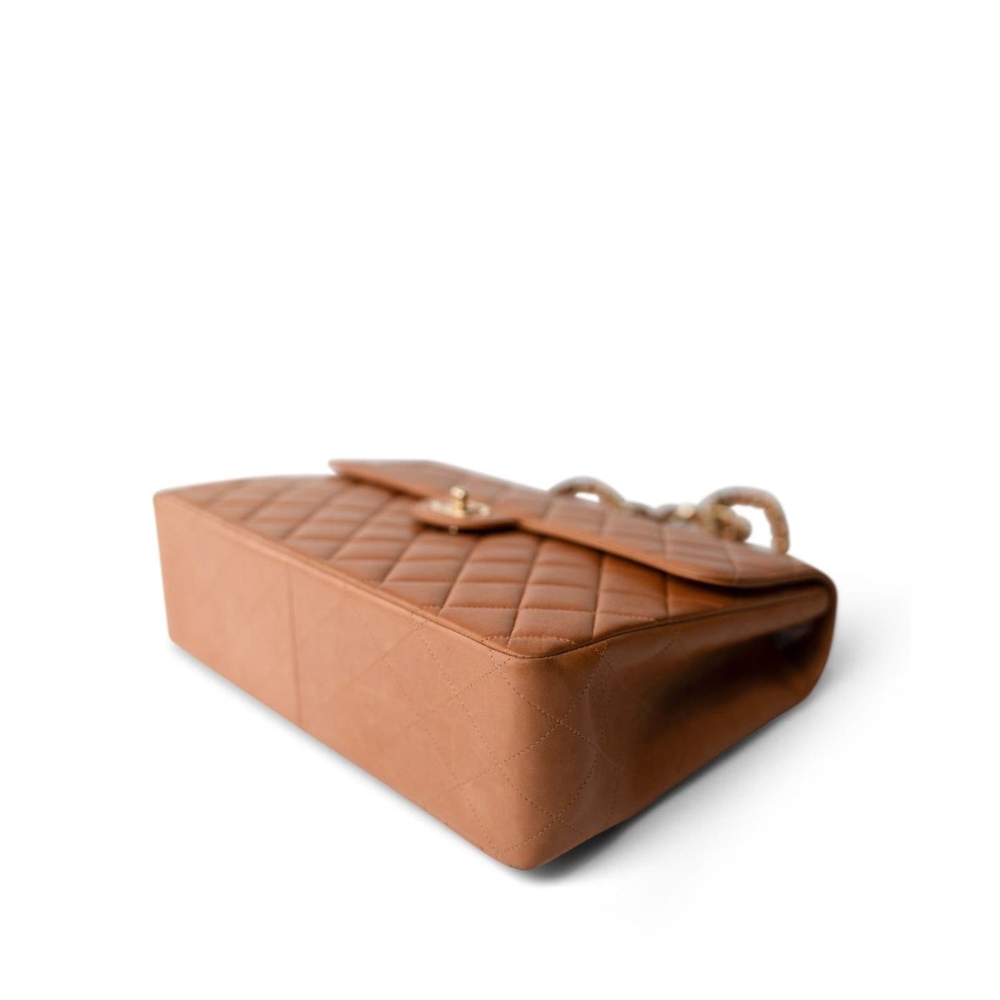 Vintage Caramel Jumbo Single Flap Bag GHW