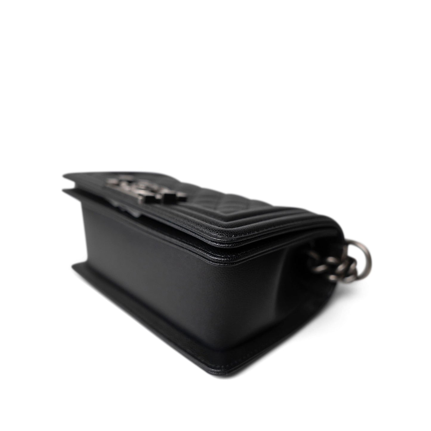 Black Boy Bag Small Caviar Quilted Ruthenium Hardware