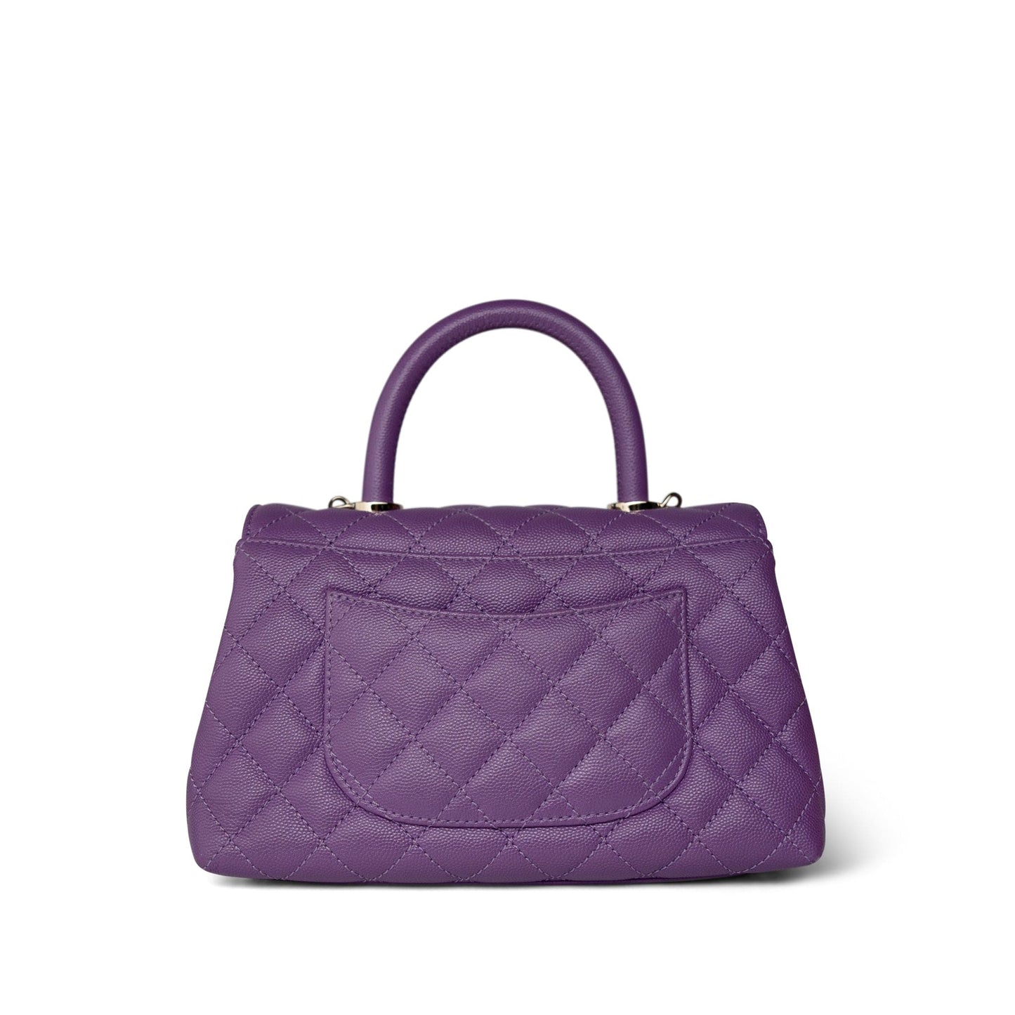 Purple Caviar Quilted Small Coco Handle LGHW