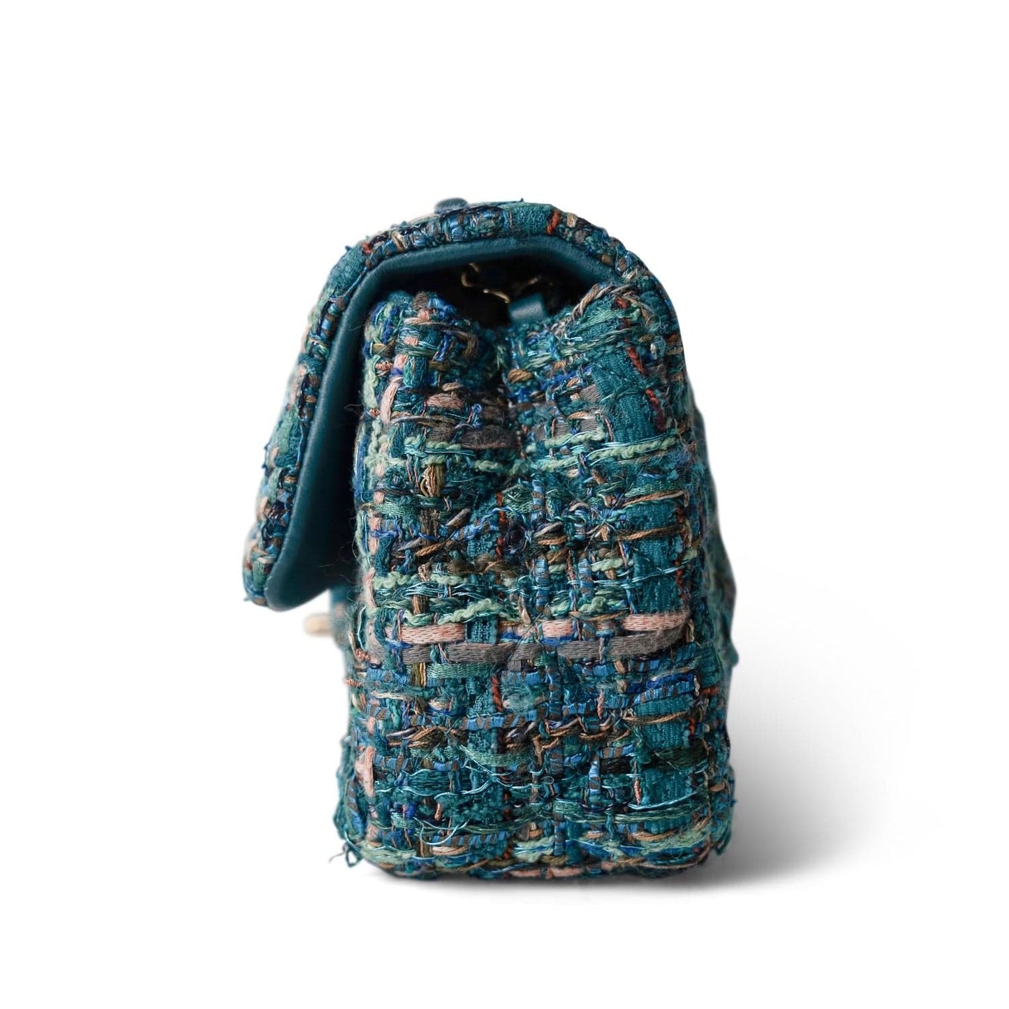 19A Ancient Egypt Turquoise Tweed Quilted Mini Rectangular Flap LGHW