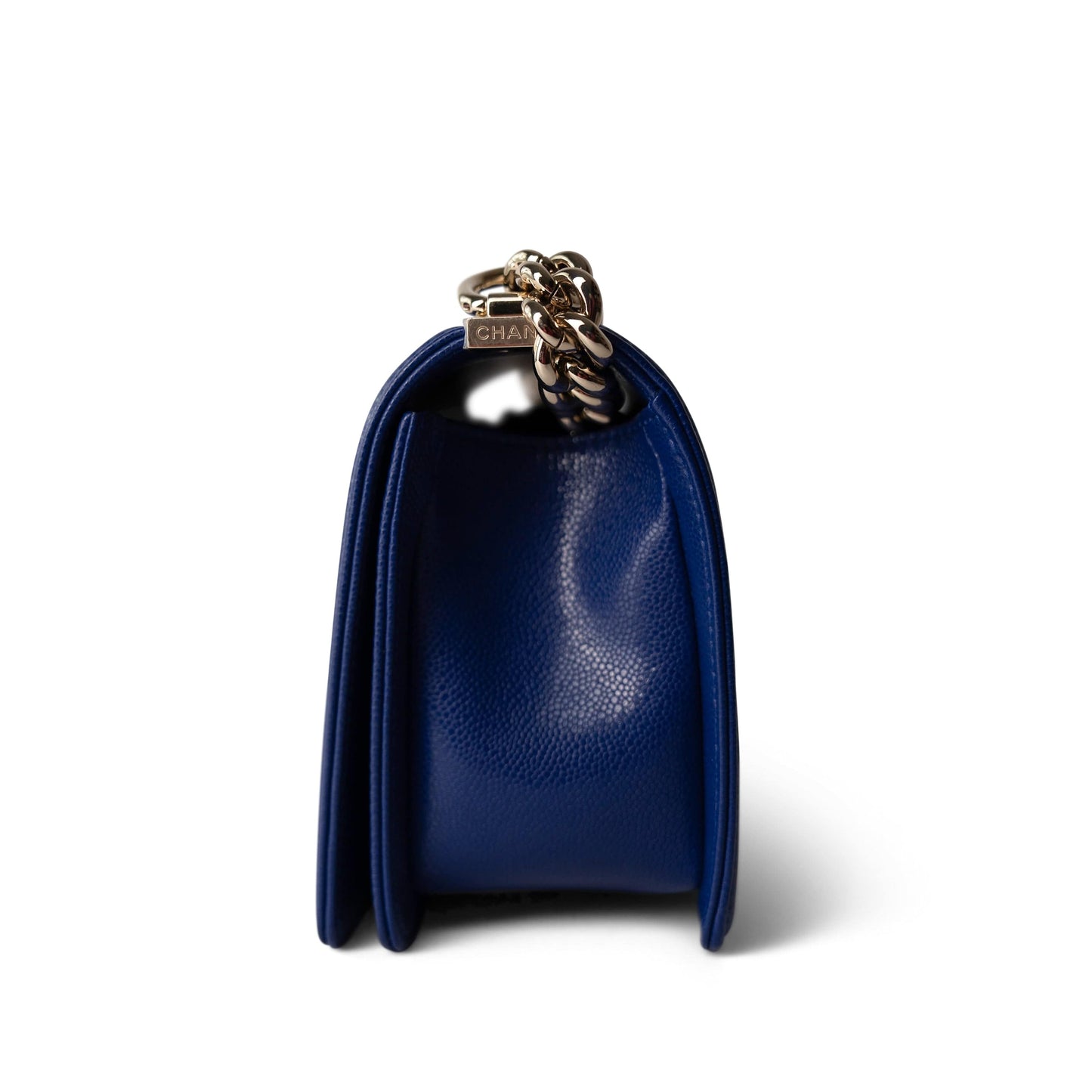 Blue Caviar Quilted Boy Bag Medium Light Gold Hardware