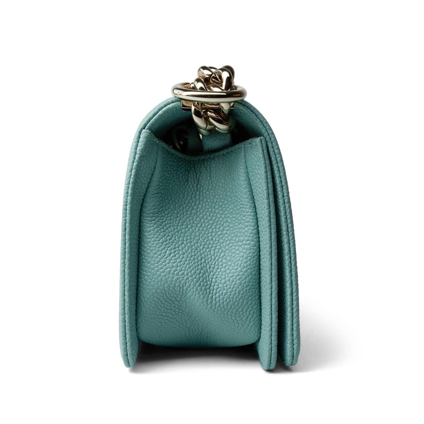 Tiffany Blue Caviar Quilted Small Boy Bag Light Gold Hardware