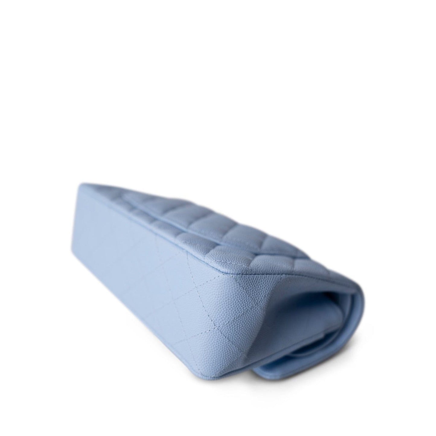 23P Light Blue Caviar Quilted Classic Flap Small Light Gold Hardware