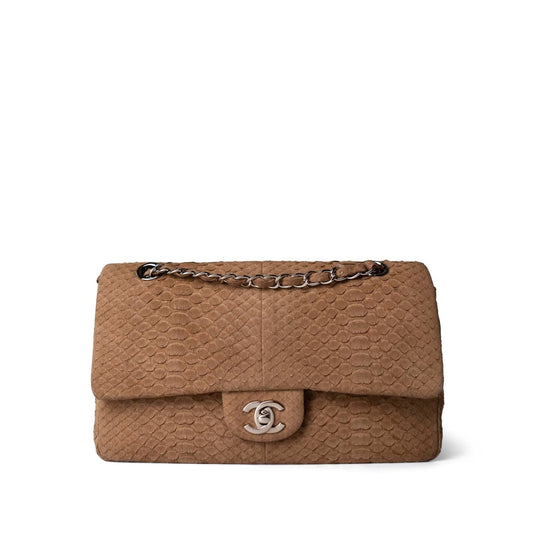 Light Brown Python Medium Classic Flap SHW