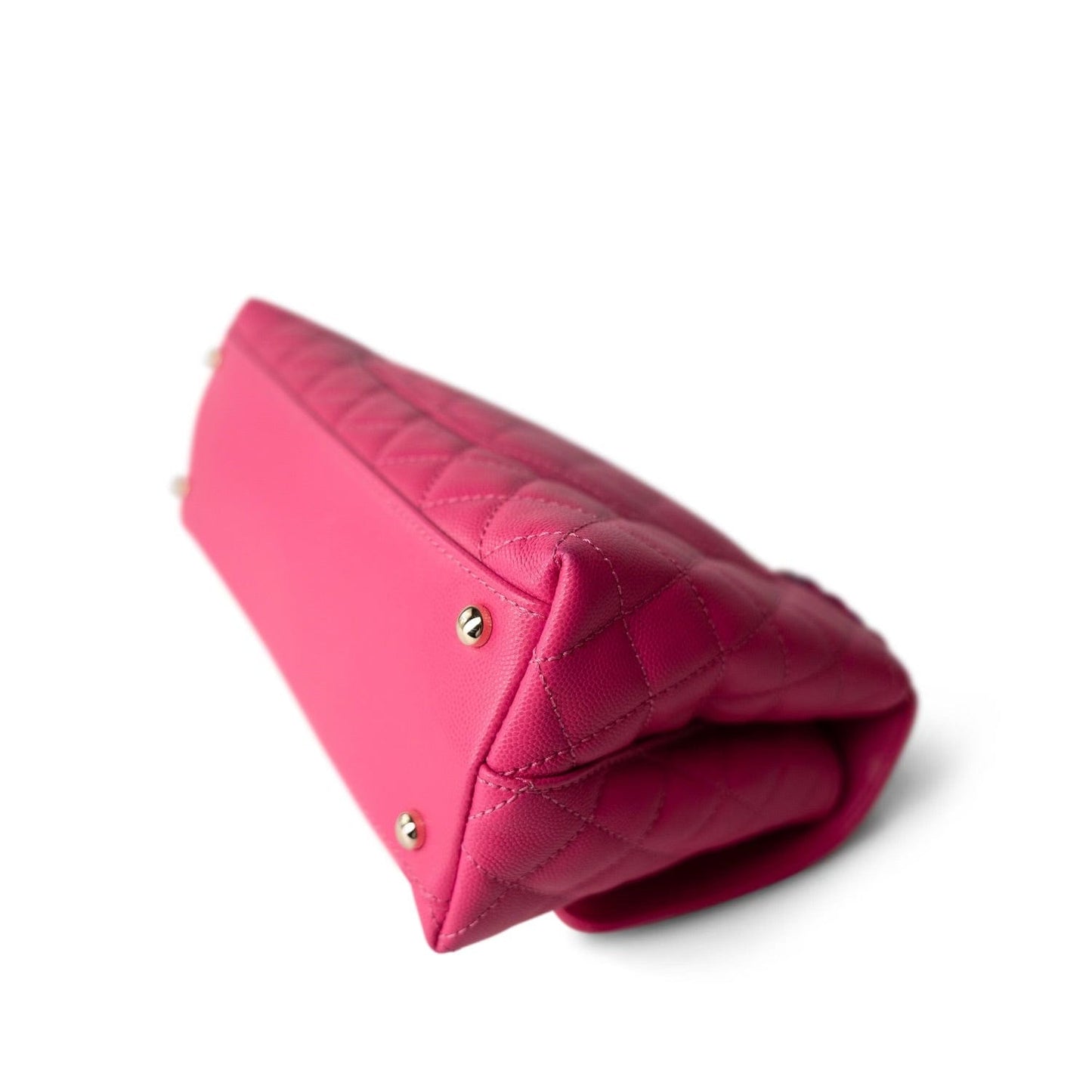 Pink Caviar Quilted Coco Handle Medium Light Gold Hardware