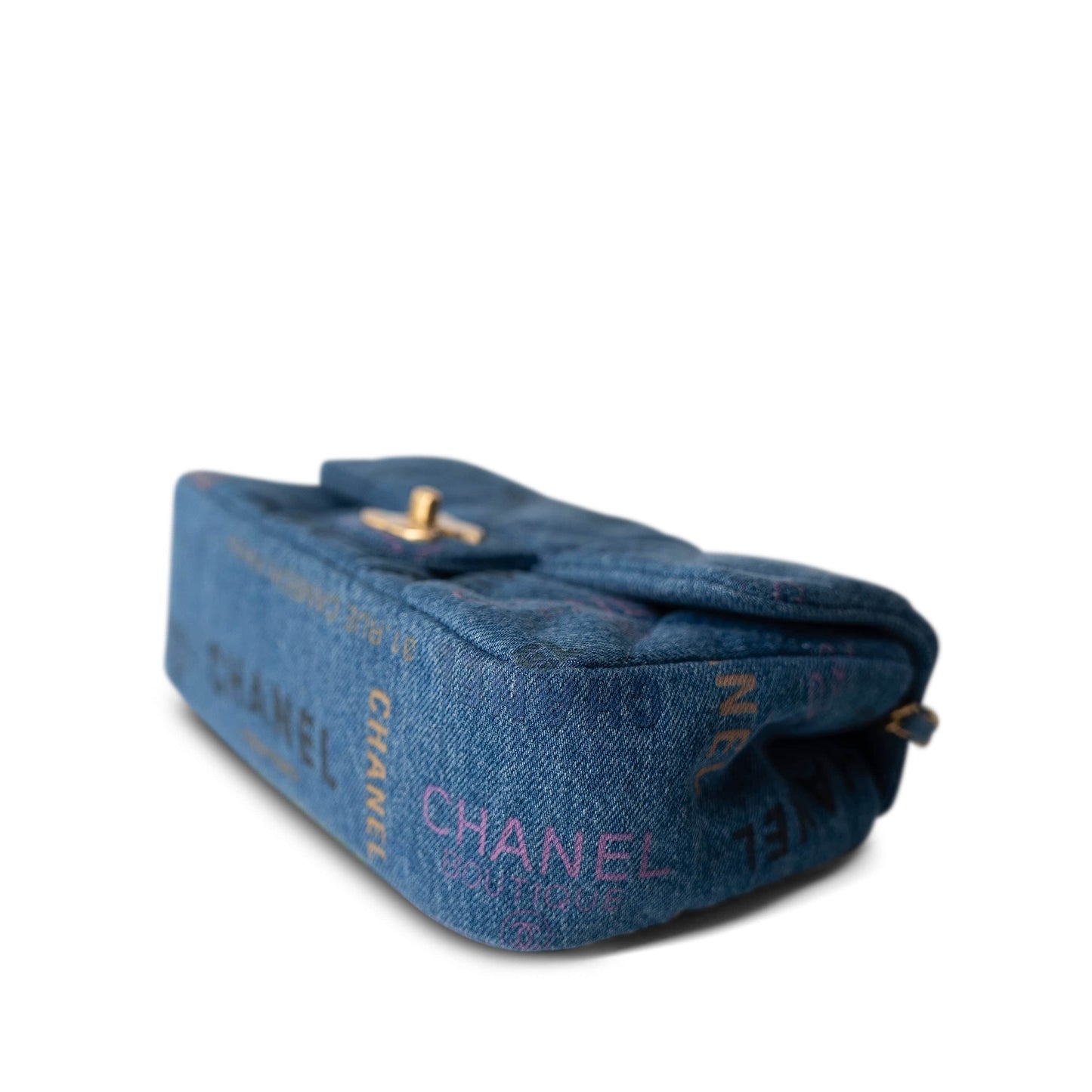 22P Denim Quilted Single Flap Small AGHW