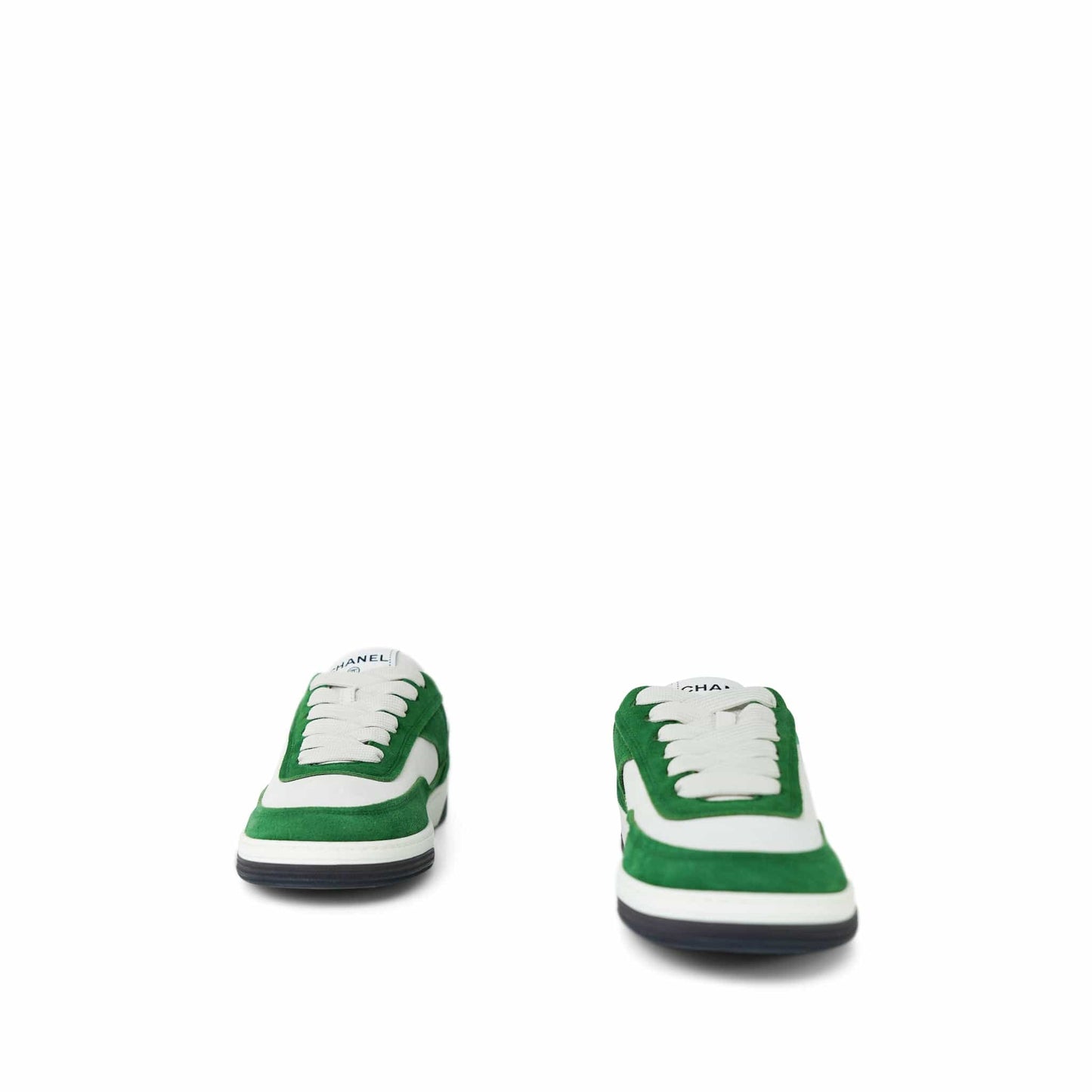 23P Green & White Suede Kidskin Sneakers Size 37.5