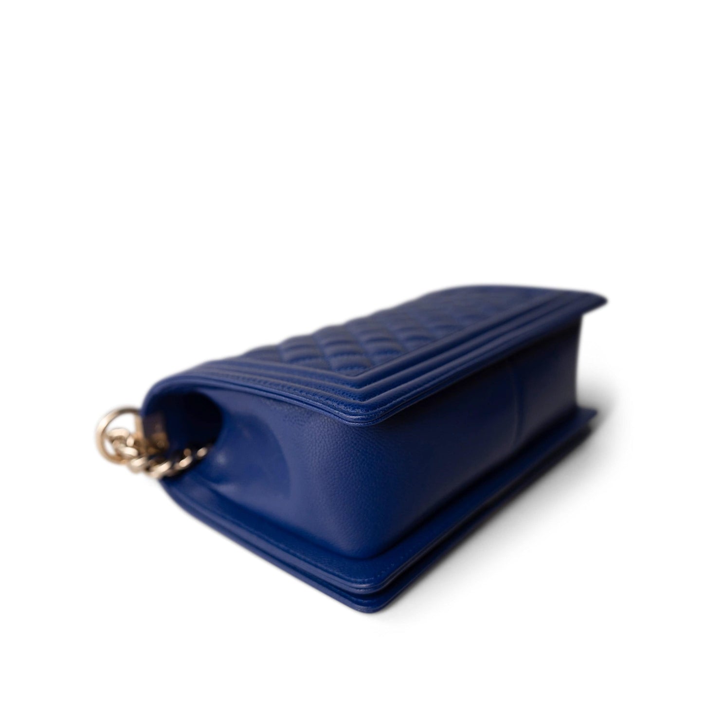 Blue Caviar Quilted Boy Bag Medium Light Gold Hardware