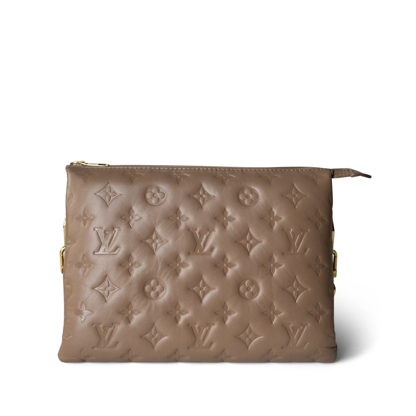 Louis Vuitton Lambskin Embossed Coussin PM Camel