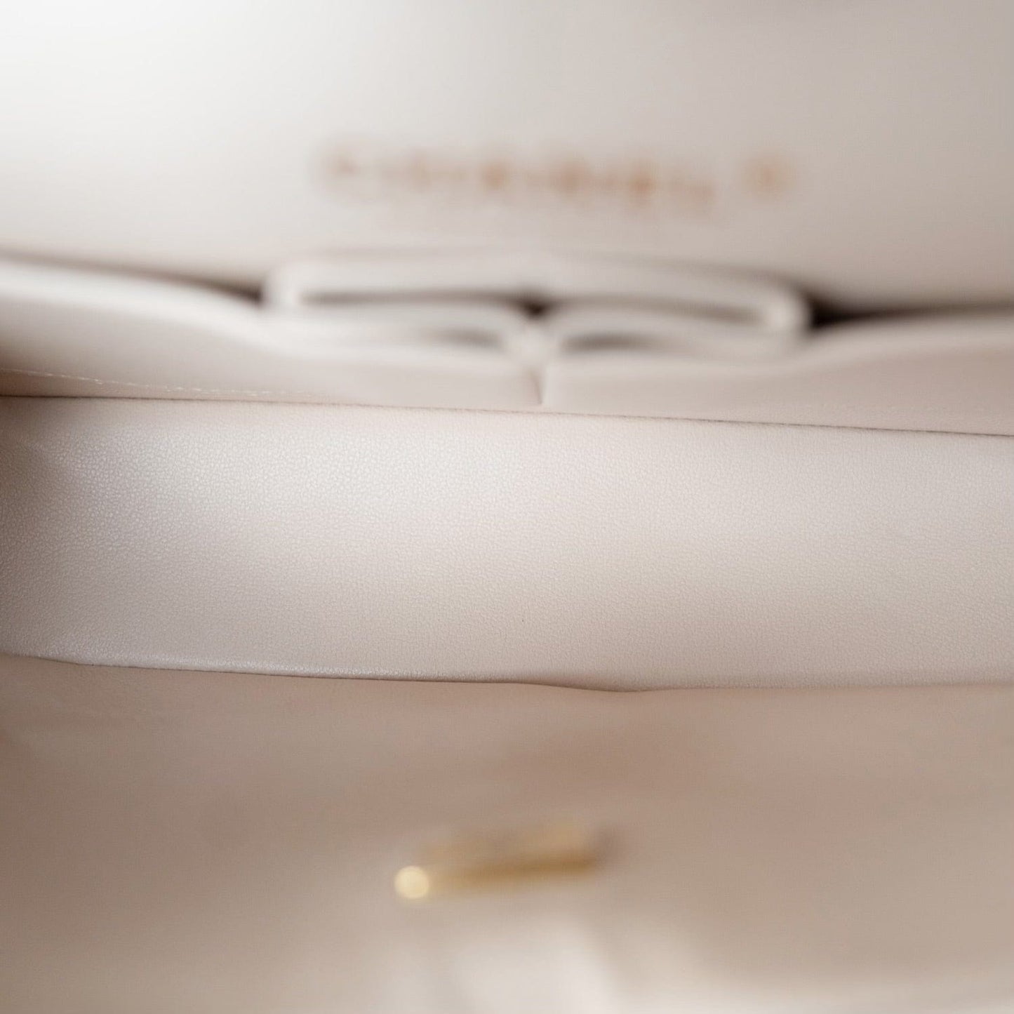 Light Beige/Nude Caviar Quilted Classic Flap Small LGHW