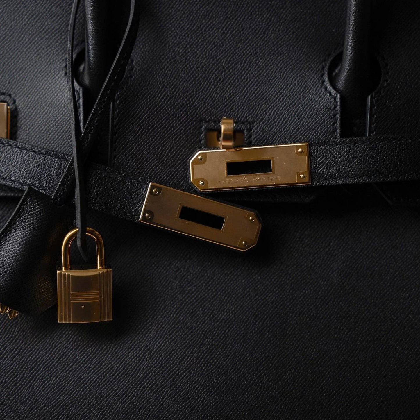 Birkin Sellier 30 Noir Veau Madame Gold Plated Y Stamp