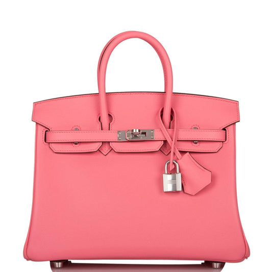 Hermes Birkin 25 Rose D'Ete Swift Palladium Hardware