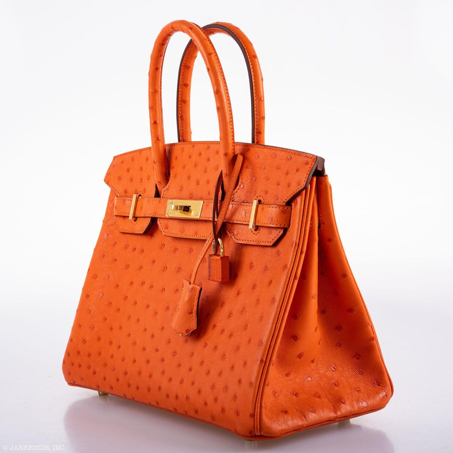 Hermes Birkin 30 Tangerine Ostrich with Gold Hardware - 2016, X