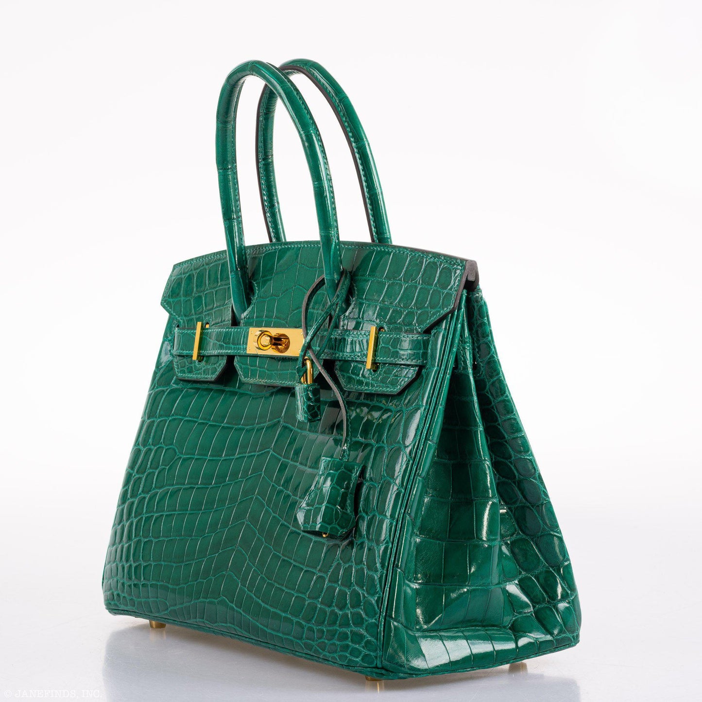 Hermes Birkin 30 Vert Emerald Niloticus Crocodile Gold Hardware - 2019, D