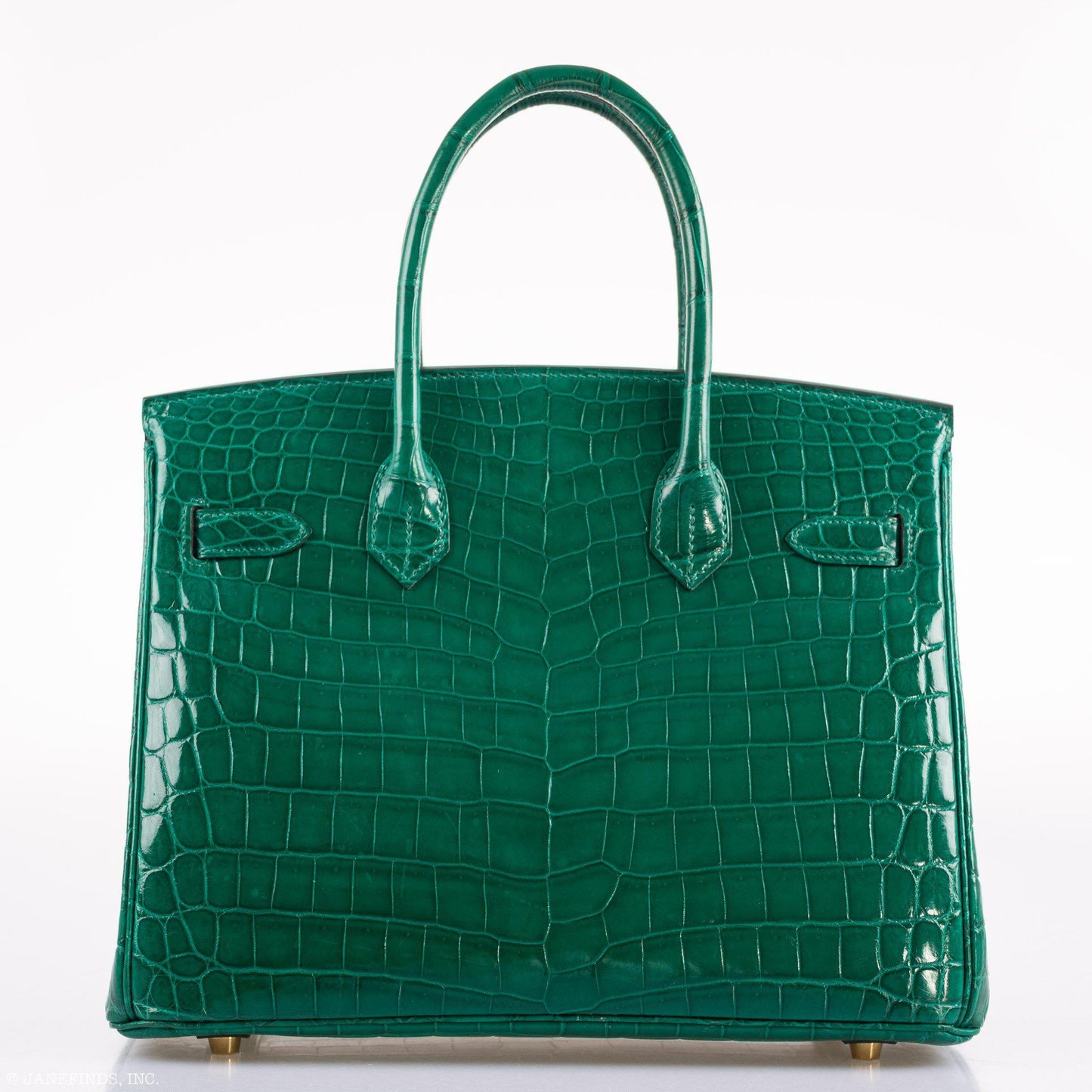Hermes Birkin 30 Vert Emerald Niloticus Crocodile Gold Hardware - 2019, D
