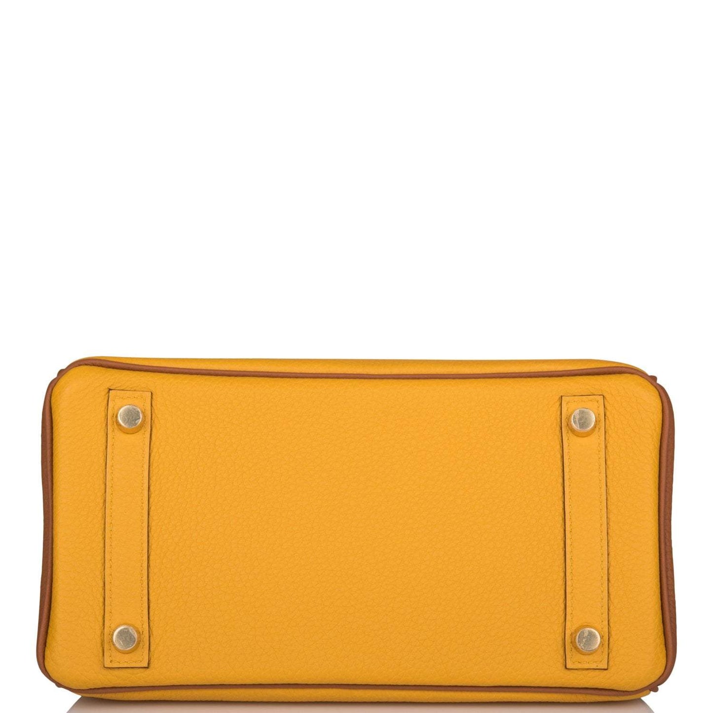 Hermes Birkin 25 Jaune Ambre and Gold Togo Permabrass Hardware